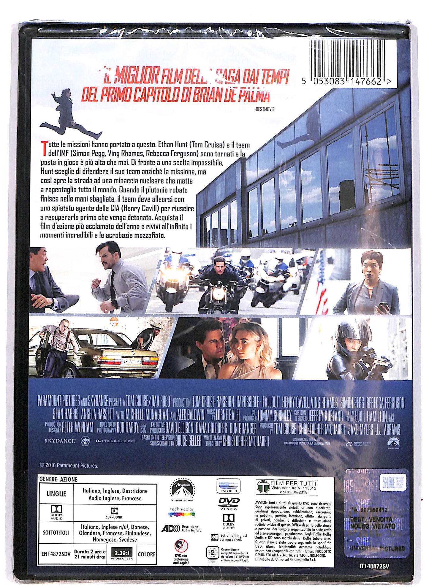 EBOND Mission - Impossible Fallout DVD DB700834