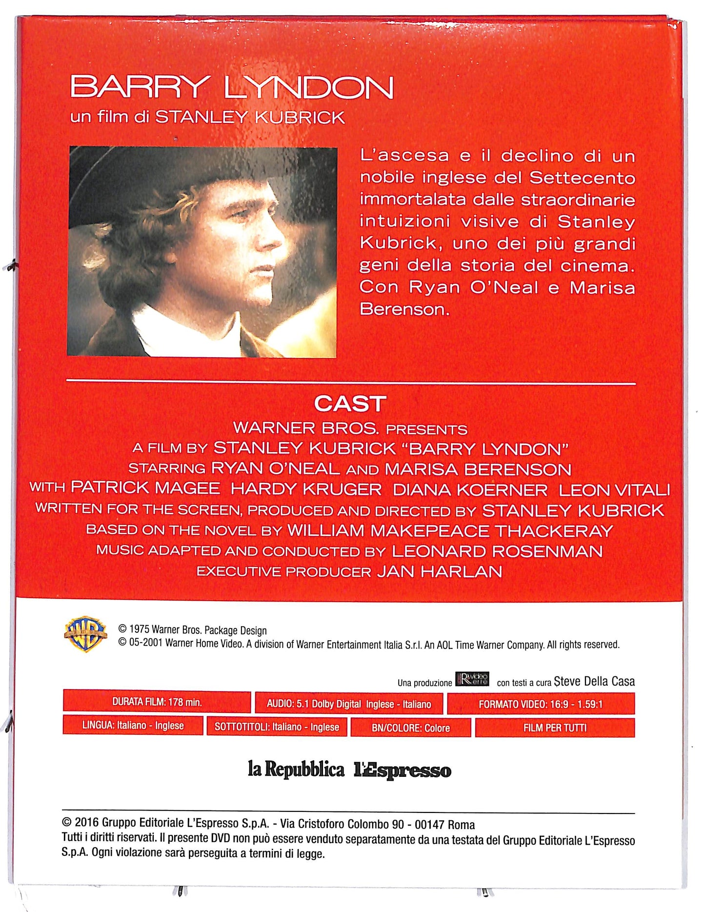 EBOND Barry Lyndon di Stanley Kubrick EDITORIALE DVD DB701110