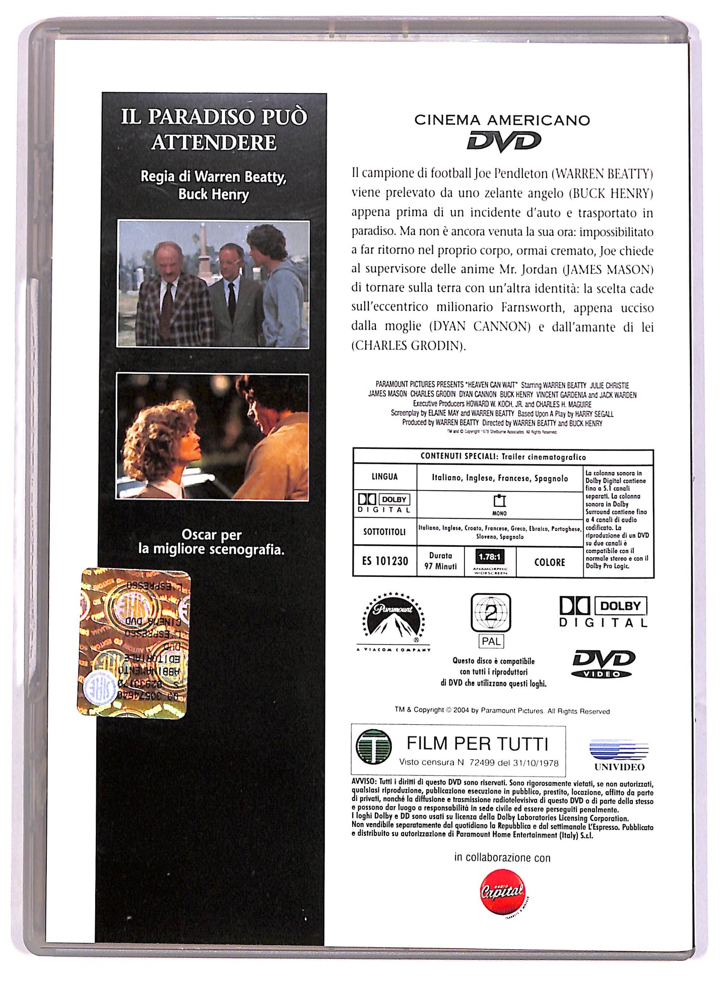 EBOND Il paradiso puo attendere EDITORIALE DVD DB701118