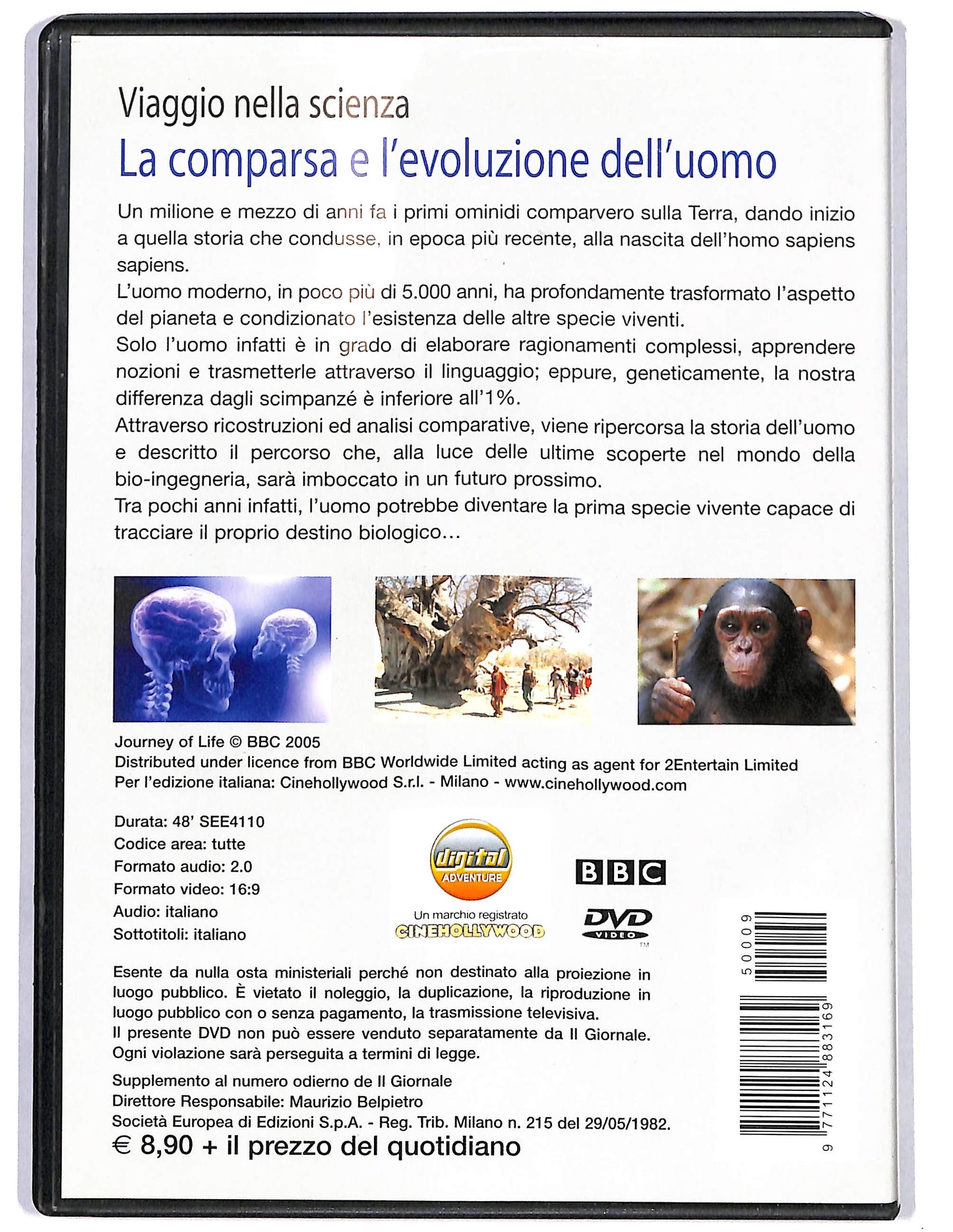 EBOND La comparsa e l'evoluzione dell'uomo vol.9 EDITORIALE DVD DB701140