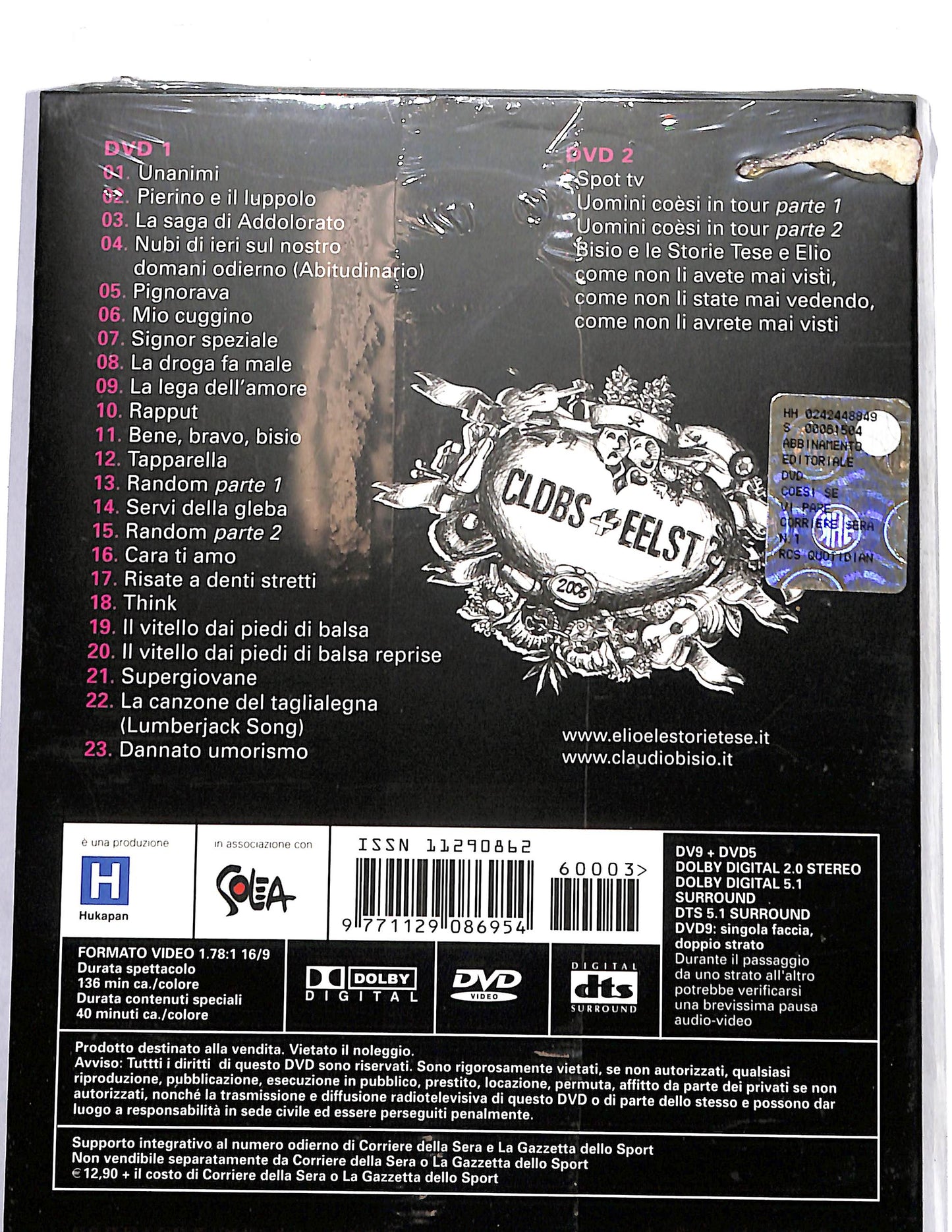 EBOND Bisio e le storie tese e Elio slipcase EDITORIALE DVD DB701144