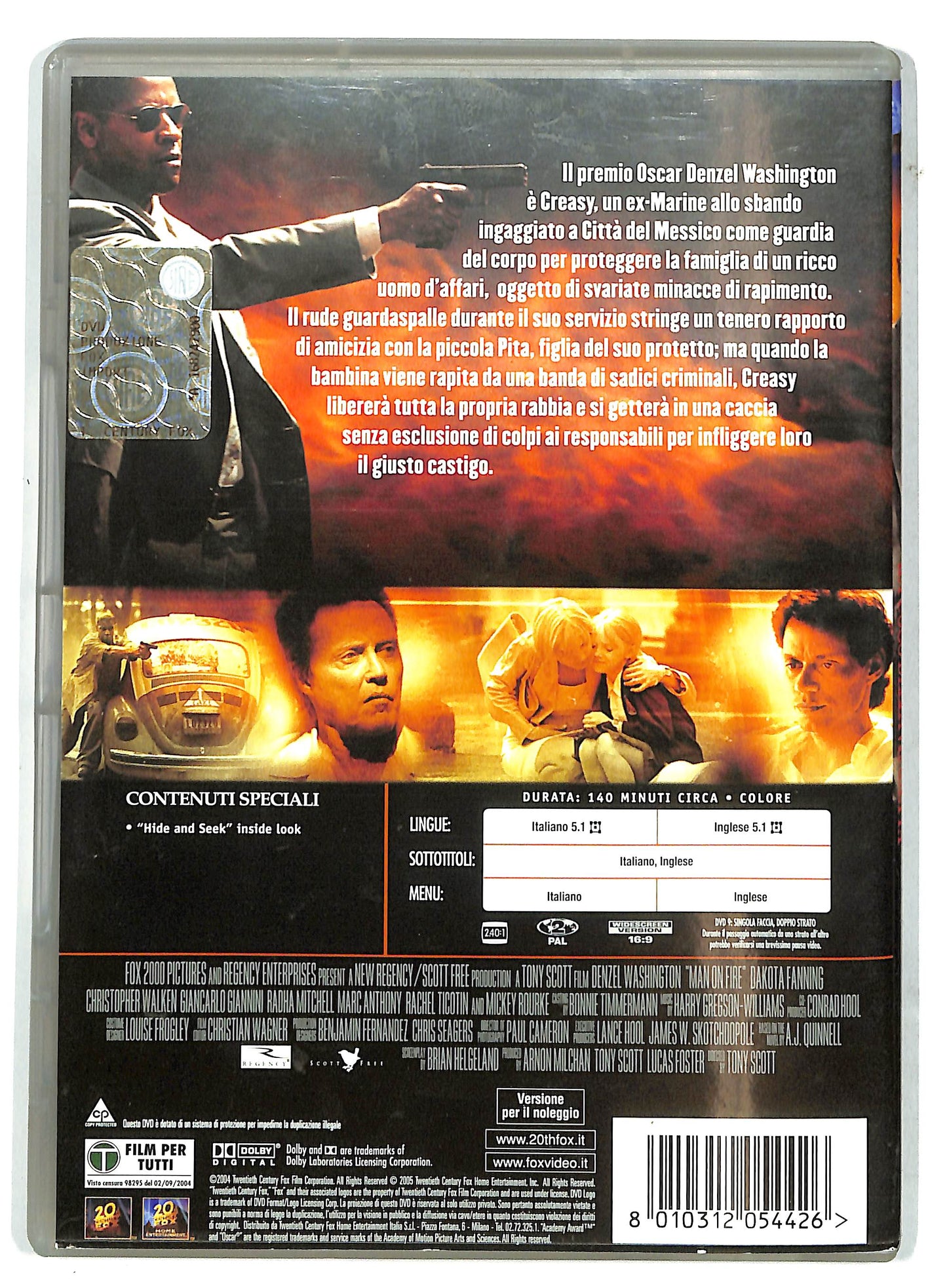 EBOND man on fire NOLEGGIO DVD DB701222