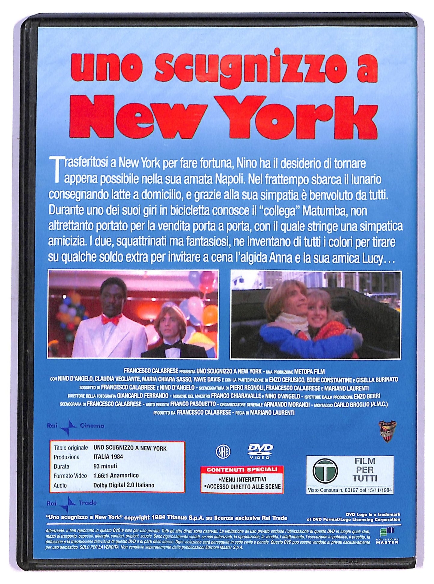 EBOND Uno Scugnizzo a New York EDITORIALE DVD DB701248
