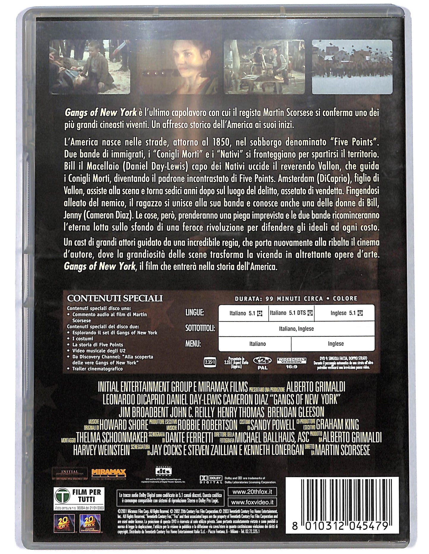 EBOND Gangs of New York EDIZIONE SPECIALE 2 dischi DVD DB701323