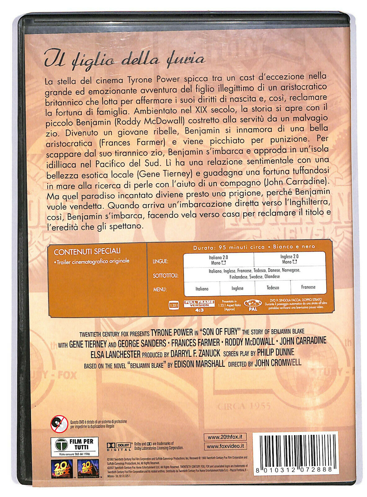 EBOND Il Figlio Della Furia DVD DB701833