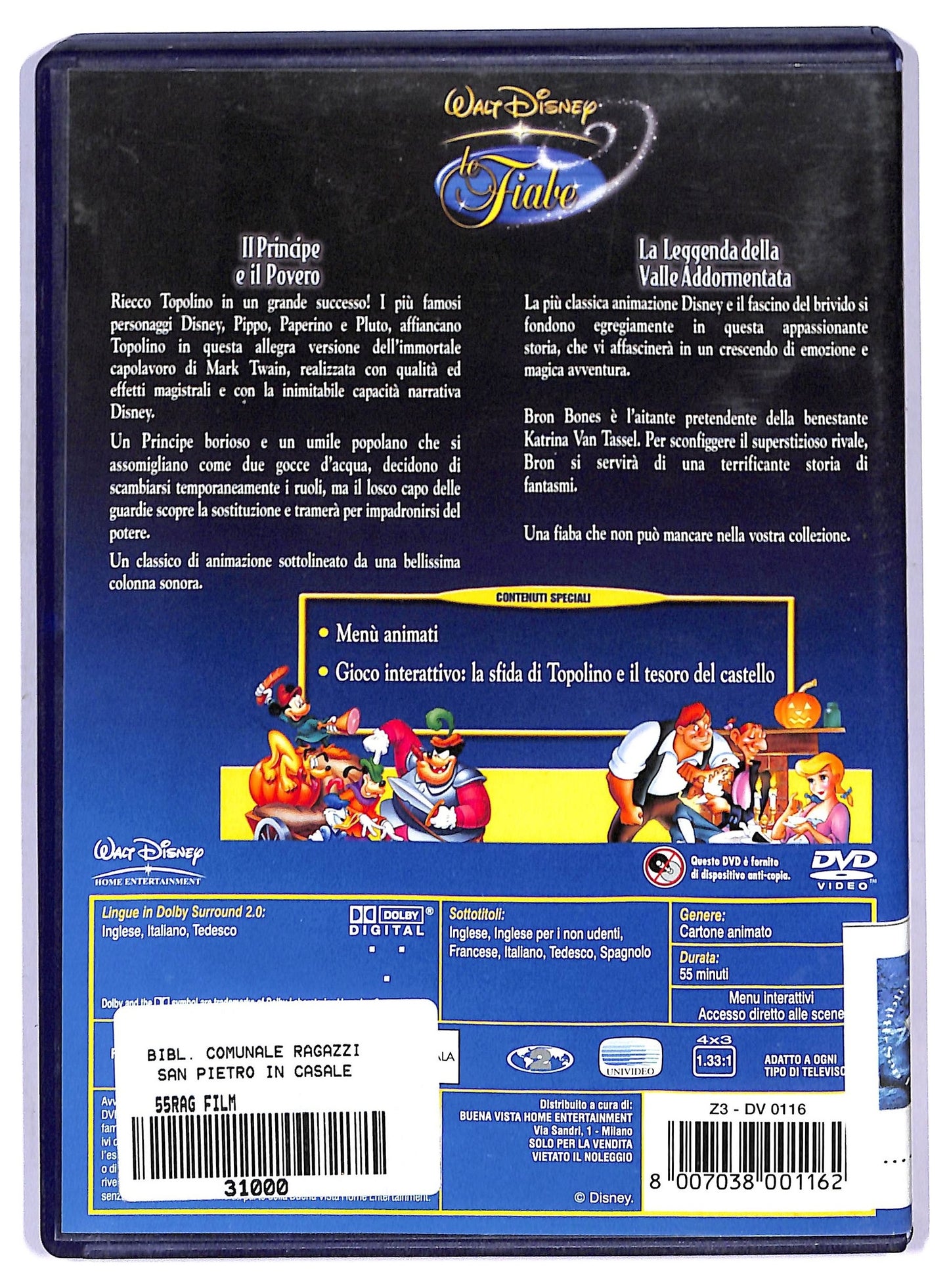 EBOND Il principe e il povero + La leggenda della valle addormentata DVD DB701835