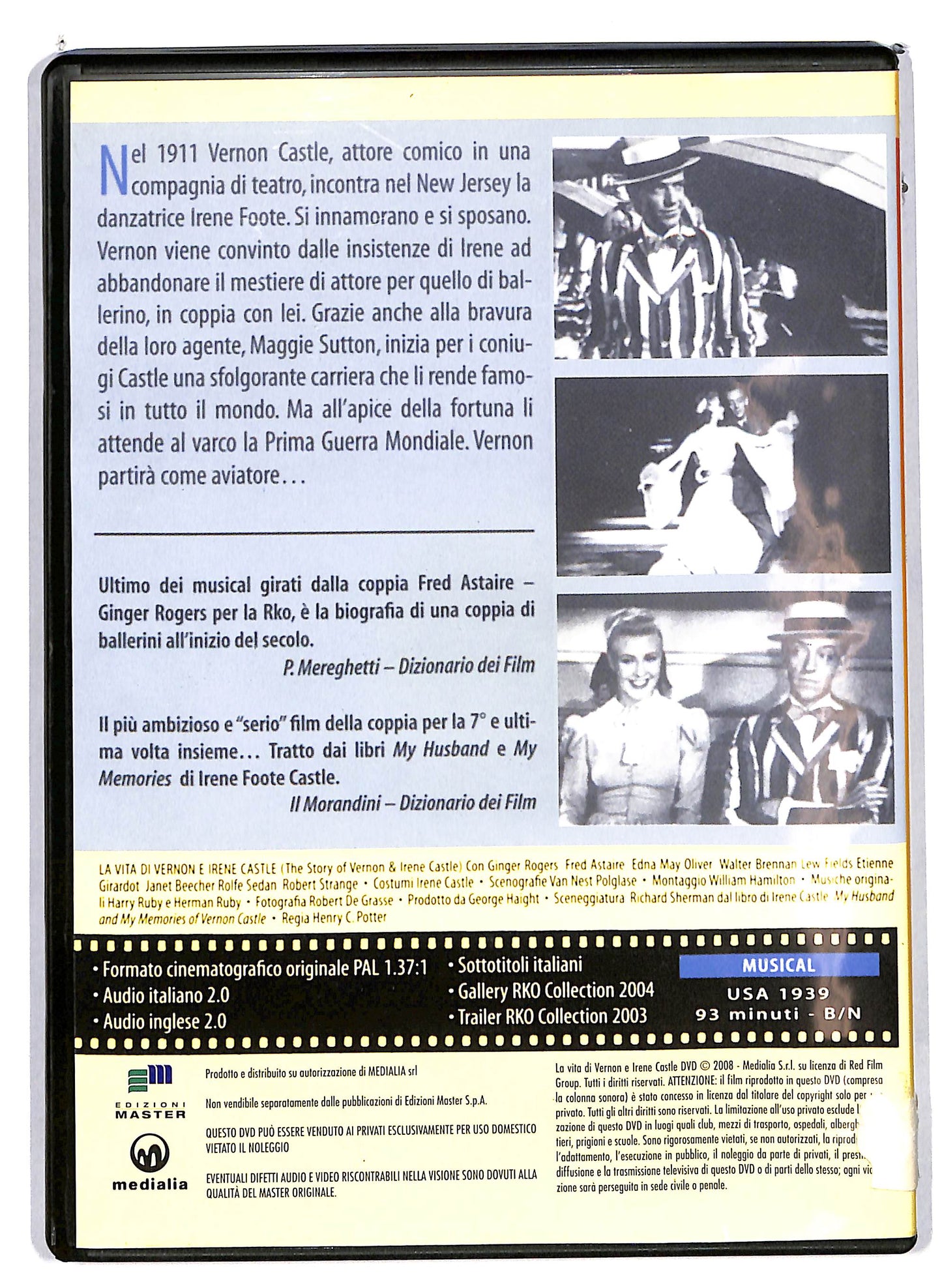 EBOND La vita di Vernon e Irene Castle EDITORIALE DVD DB701849