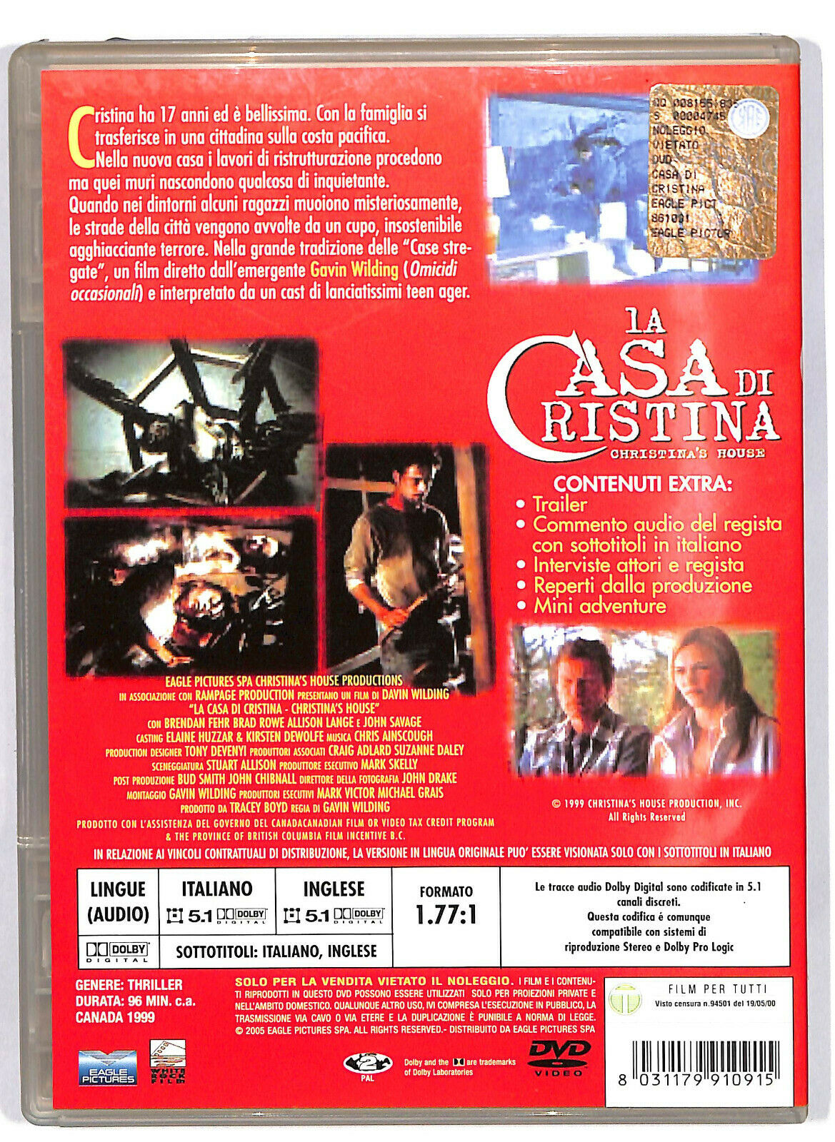 EBOND La Casa Di Cristina Slim DVD DB701966