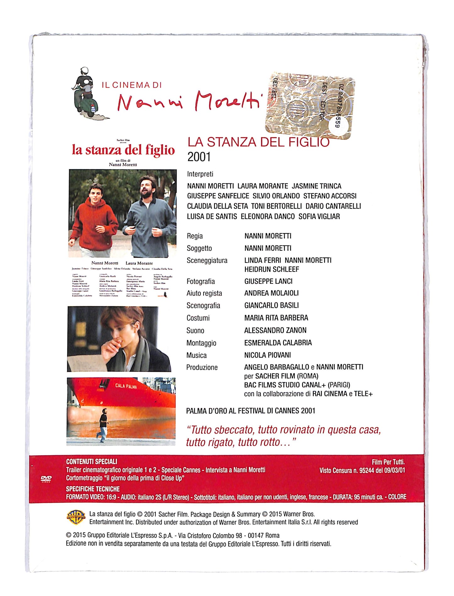 EBOND Nanni Moretti La Stanza del figlio EDITORIALE DIGIPACK DVD DB702128