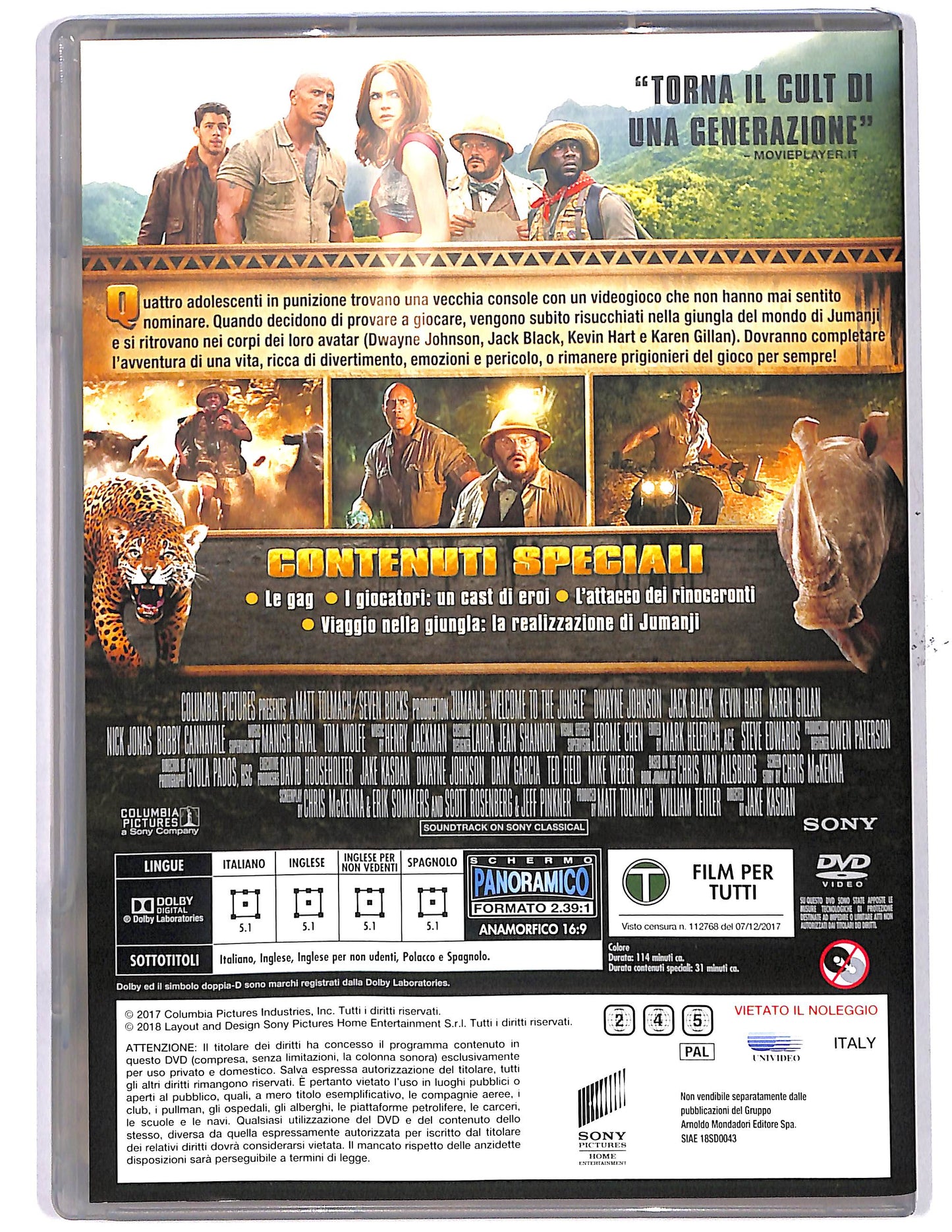 EBOND Jumanji Benvenuti nella giungla EDITORIALE DVD DB702802