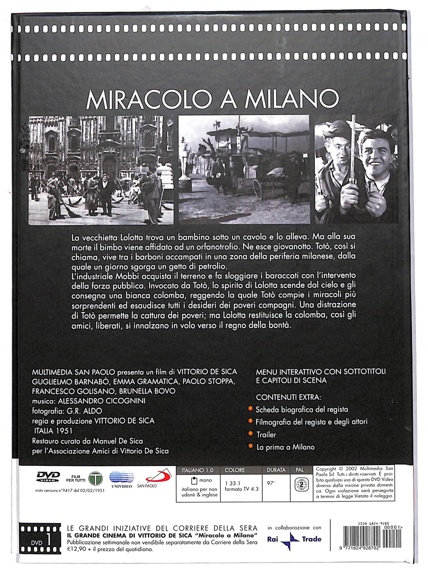 EBOND miracolo a milano - il grande cinema di vittorio EDITORIALE DVD DB702805