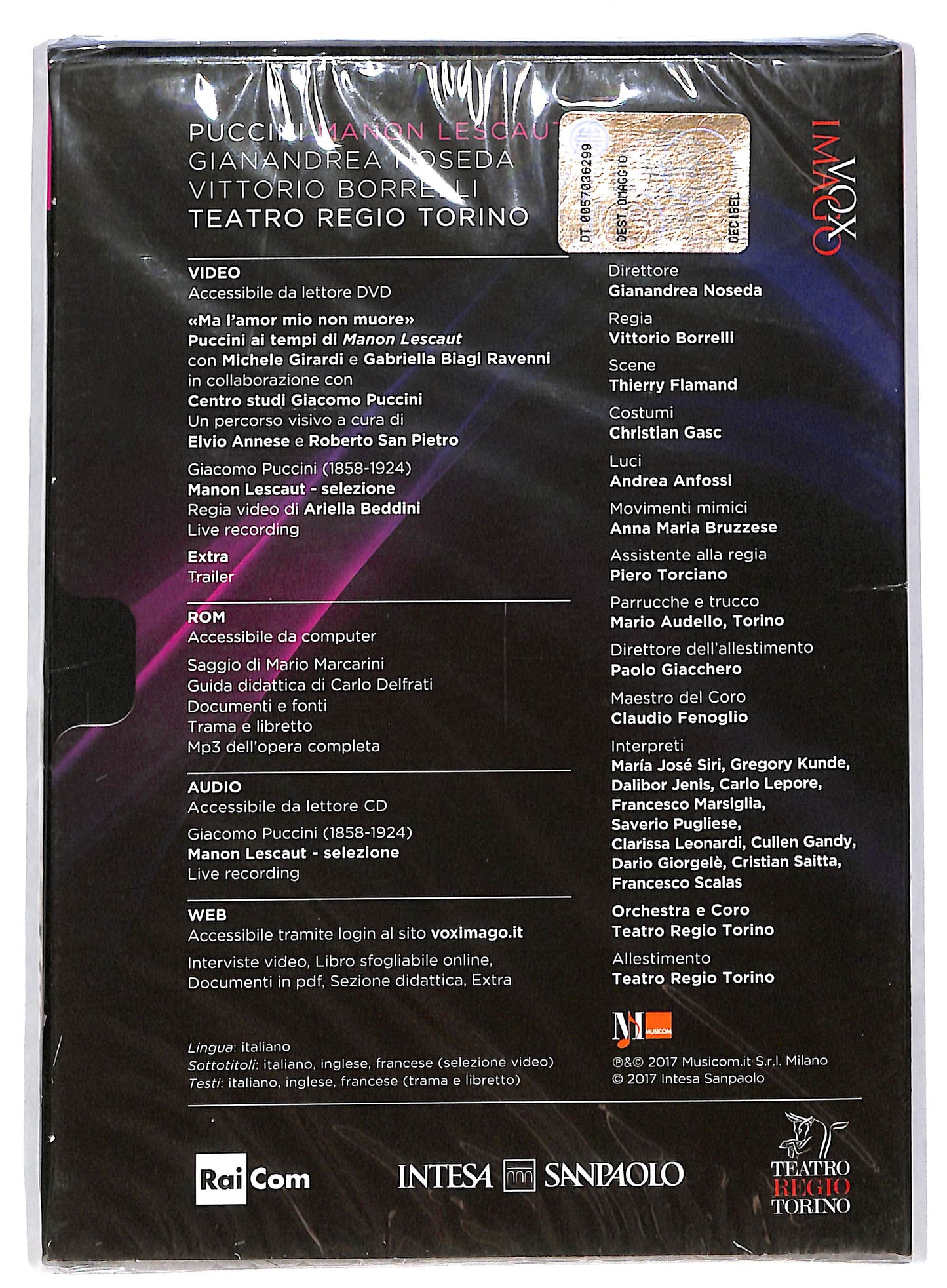 EBOND Puccini - Manon Lescaut EDITORIALE DVD DB702854