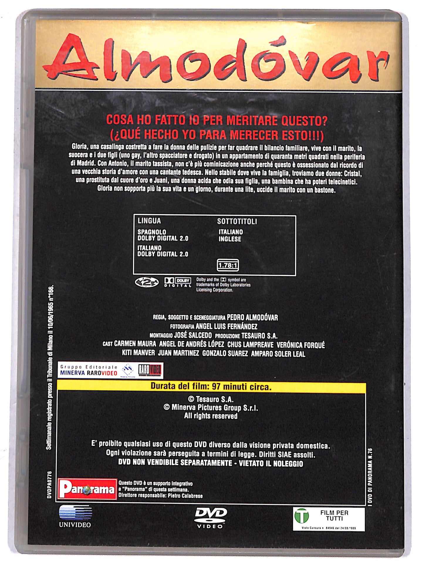 EBOND Cosa ho fatto io per meritare questo? EDITORIALE DVD DB702864