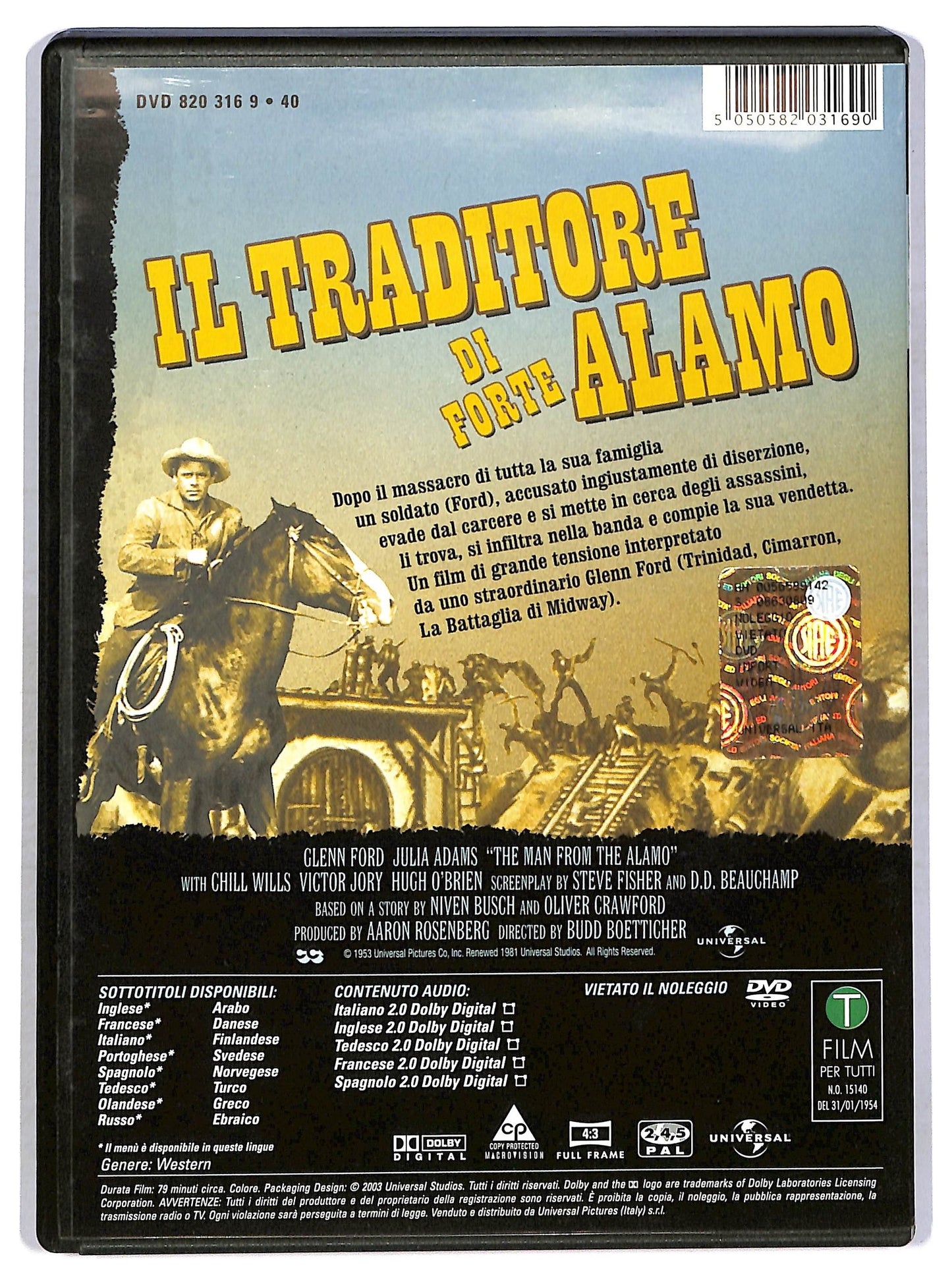 EBOND Il traditore di Forte Alamo DVD DB703440