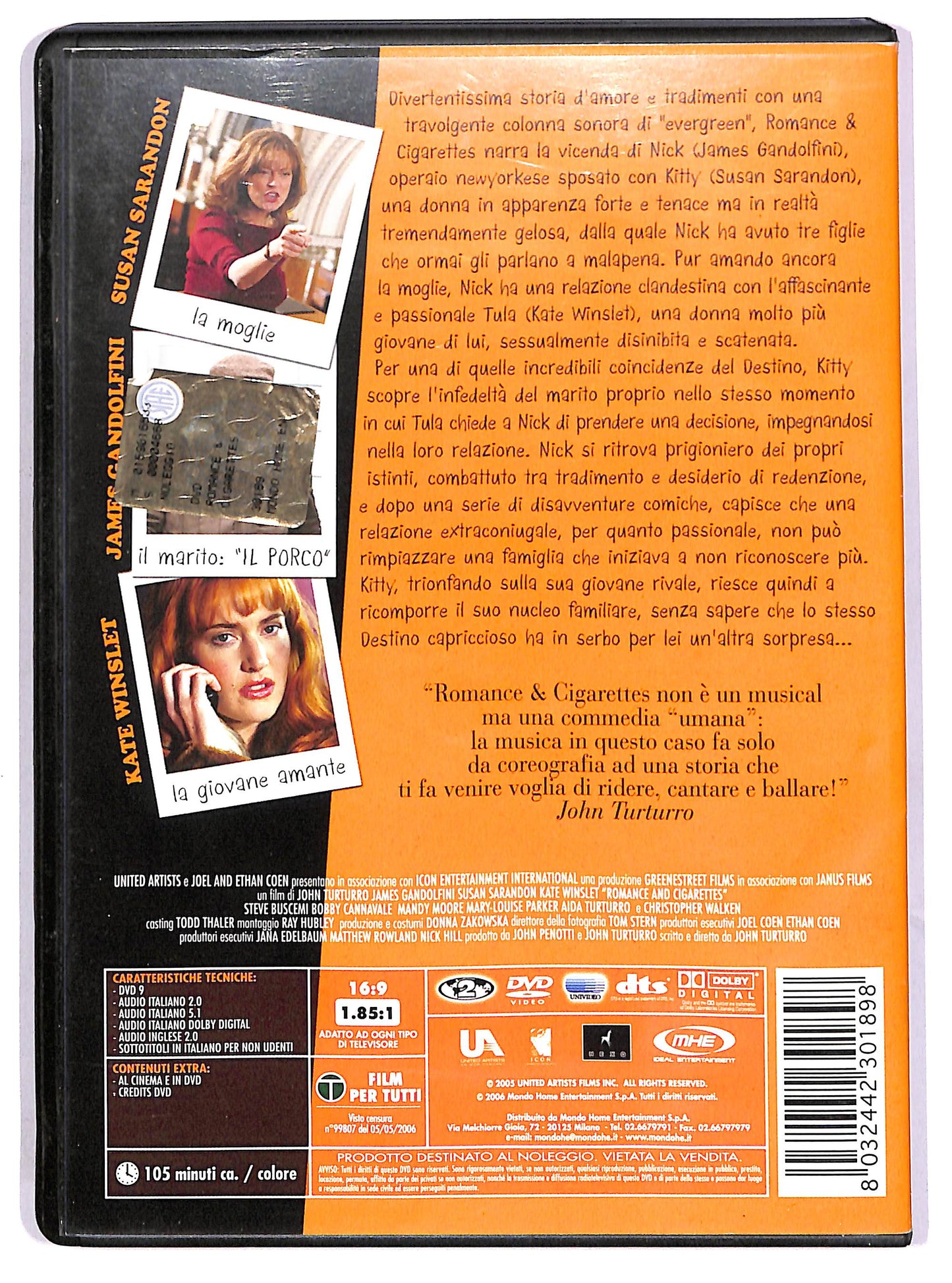 EBOND Romance & Cigarettes NOLEGGIO DVD DB703811
