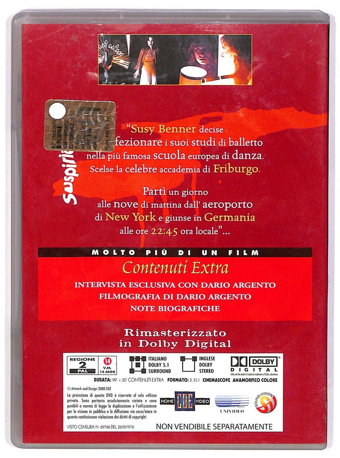 EBOND Suspiria Di Dario Argento Editoriale DVD DB703833