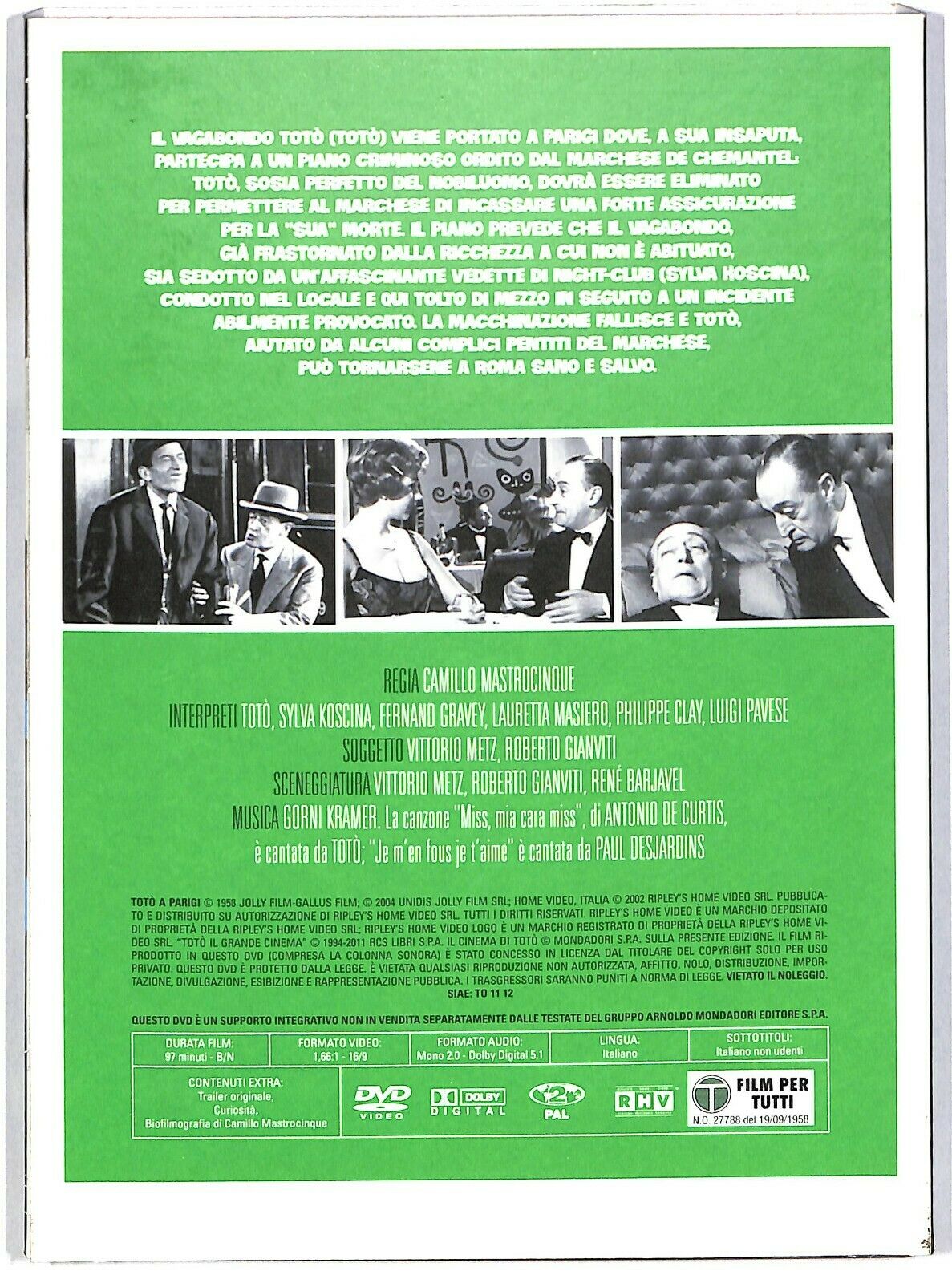 EBOND Toto a Parigi. Toto Il Grande Cinema Slipcase DVD DB703926
