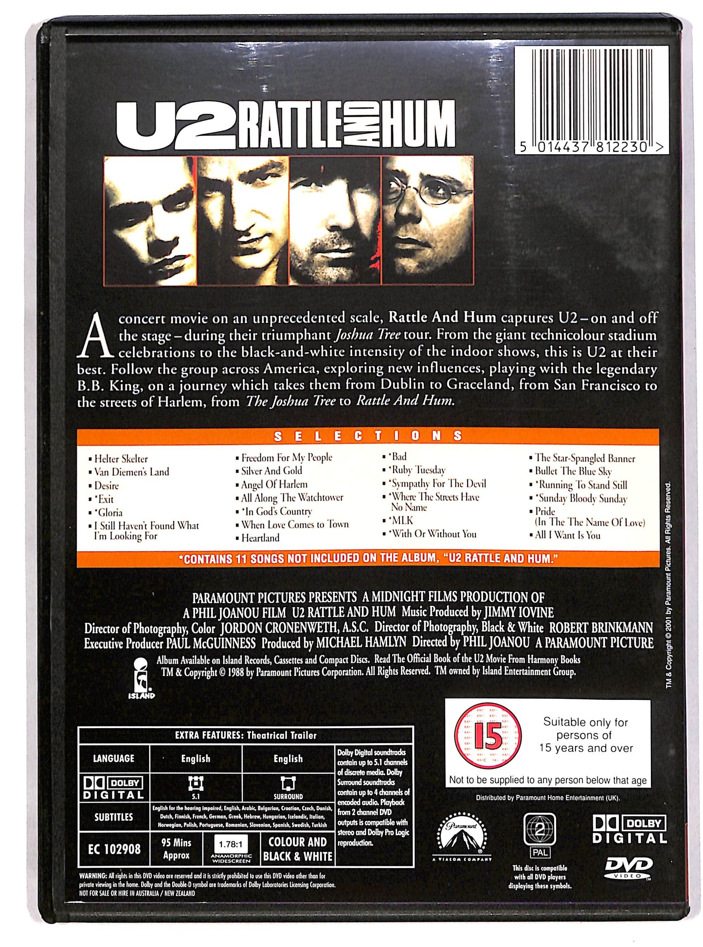 EBOND U2 Rattle and Hum DVD DB705602