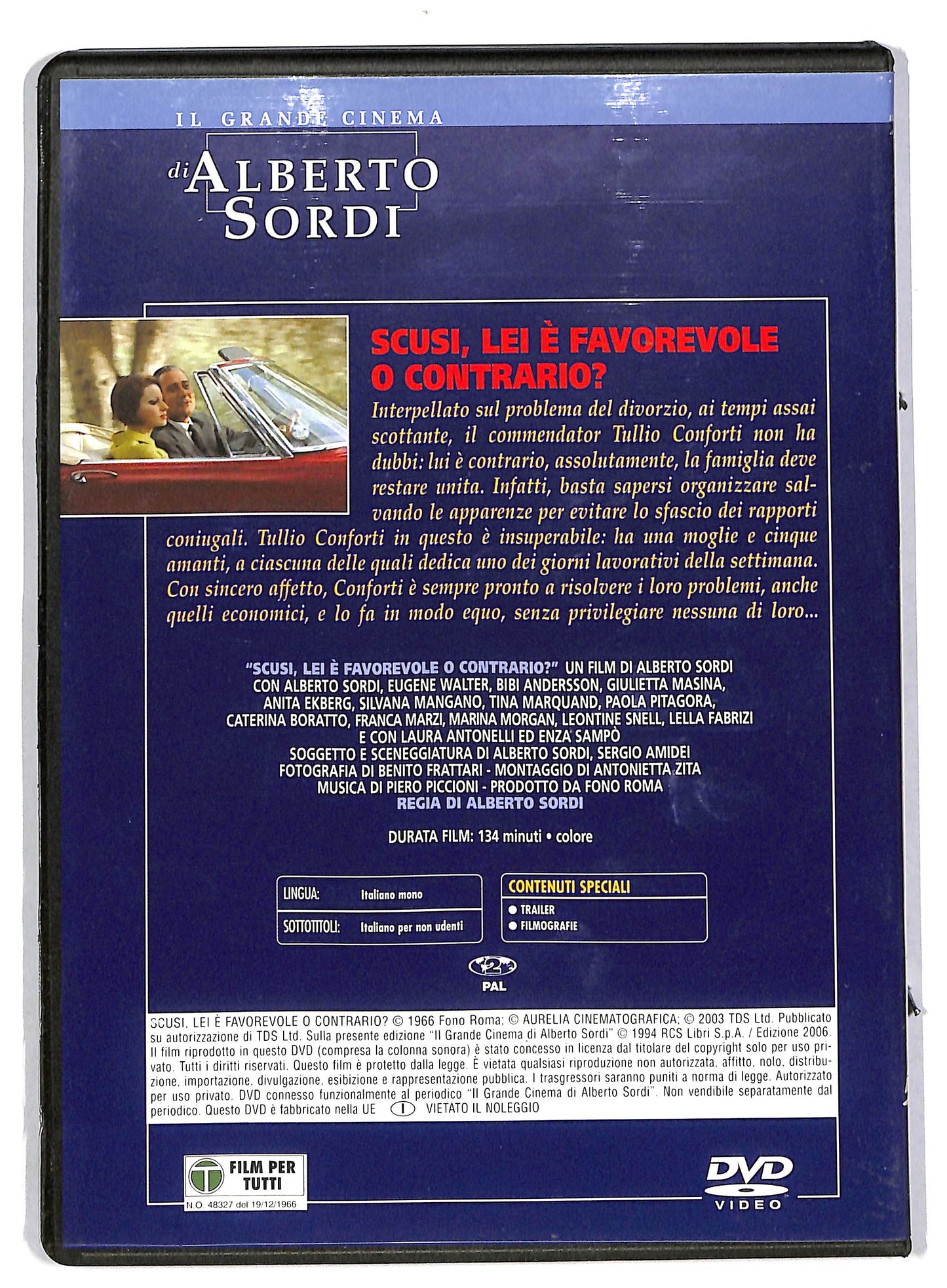 EBOND Scusi lei e favorevole o contrario? EDITORIALE DVD DB706331