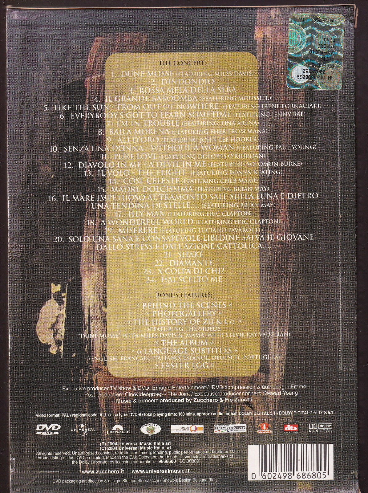 EBOND Zucchero Live Royal Albert Hall DVD DB706334