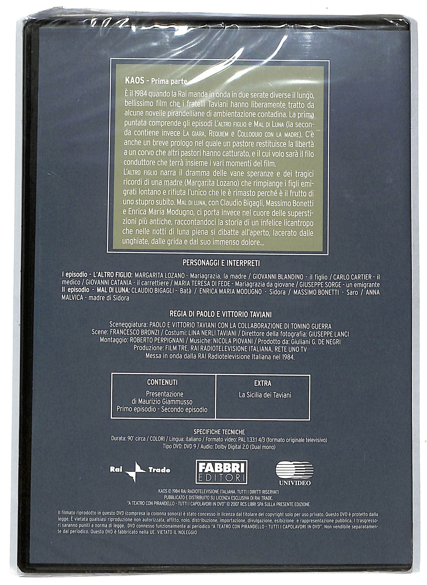 EBOND A teatro con Pirandello - Kaos Prima Parte EDITORIALE DVD DB706401