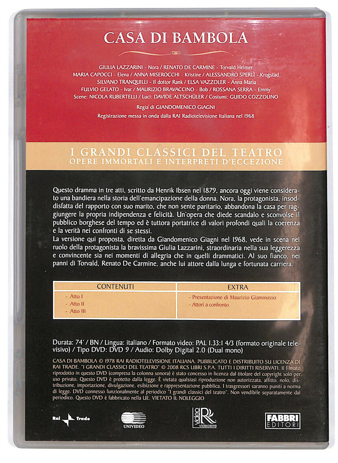 EBOND Casa Di Bambola - I Grandi Classici Del Tatro Editoriale DVD DB706404