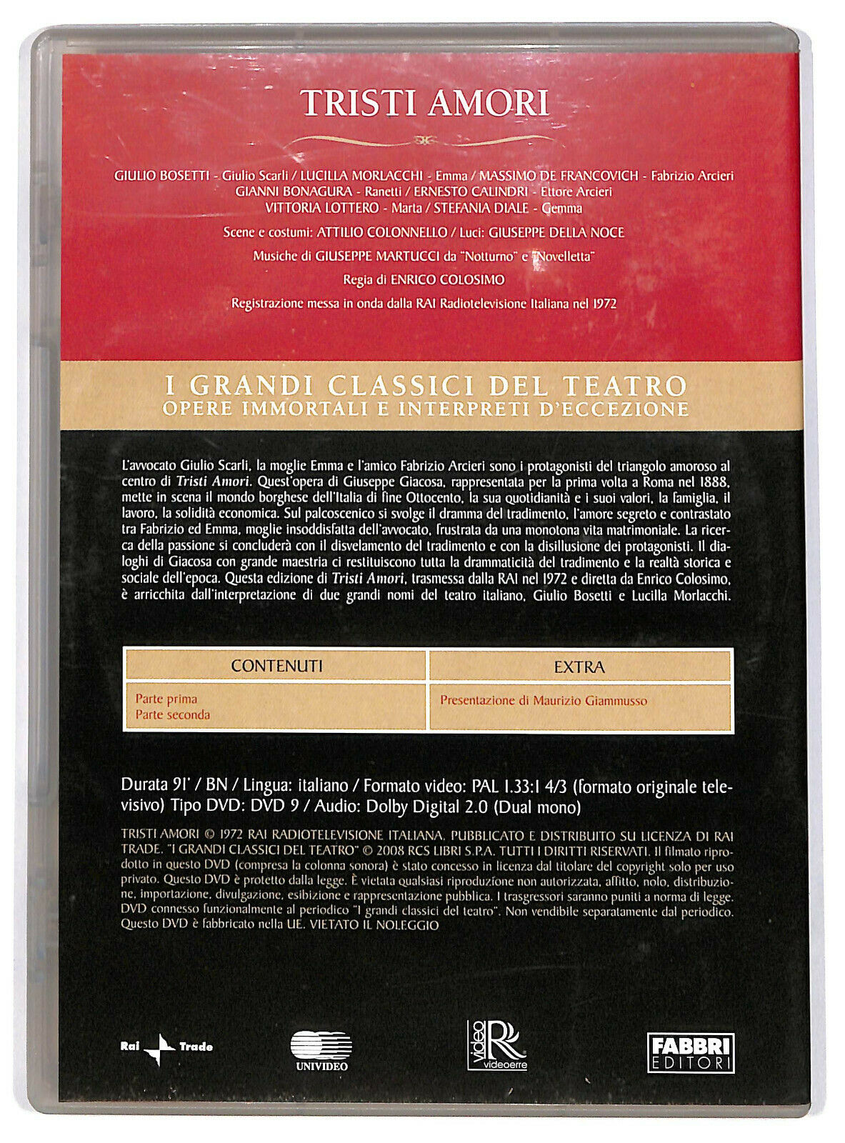 EBOND Tristi Amori - I Grandi Classici Del Teatro Editoriale DVD DB706416