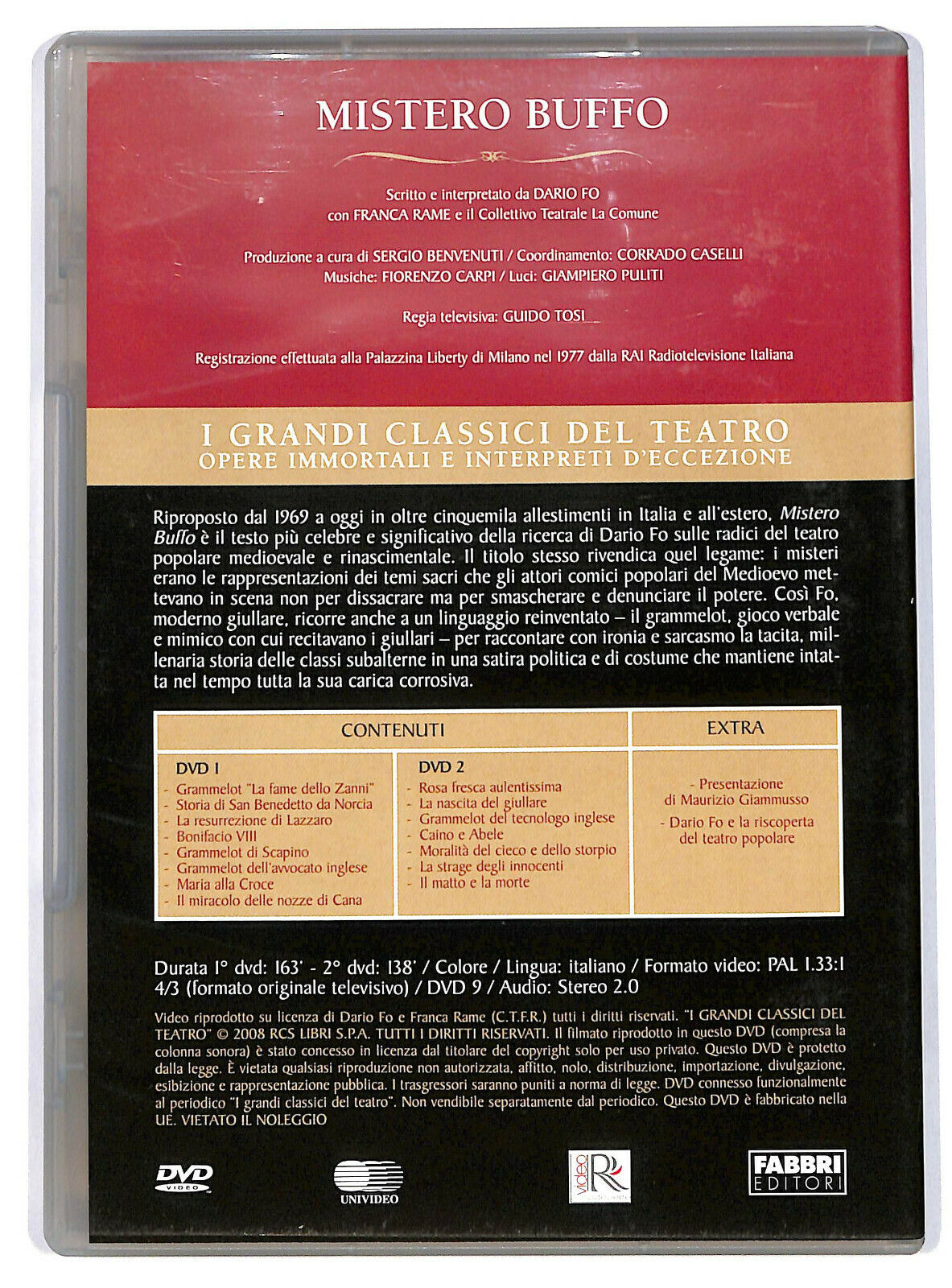 EBOND Mistero Buffo - i Grandi Classici Del Teatro Editoriale DVD DB706434
