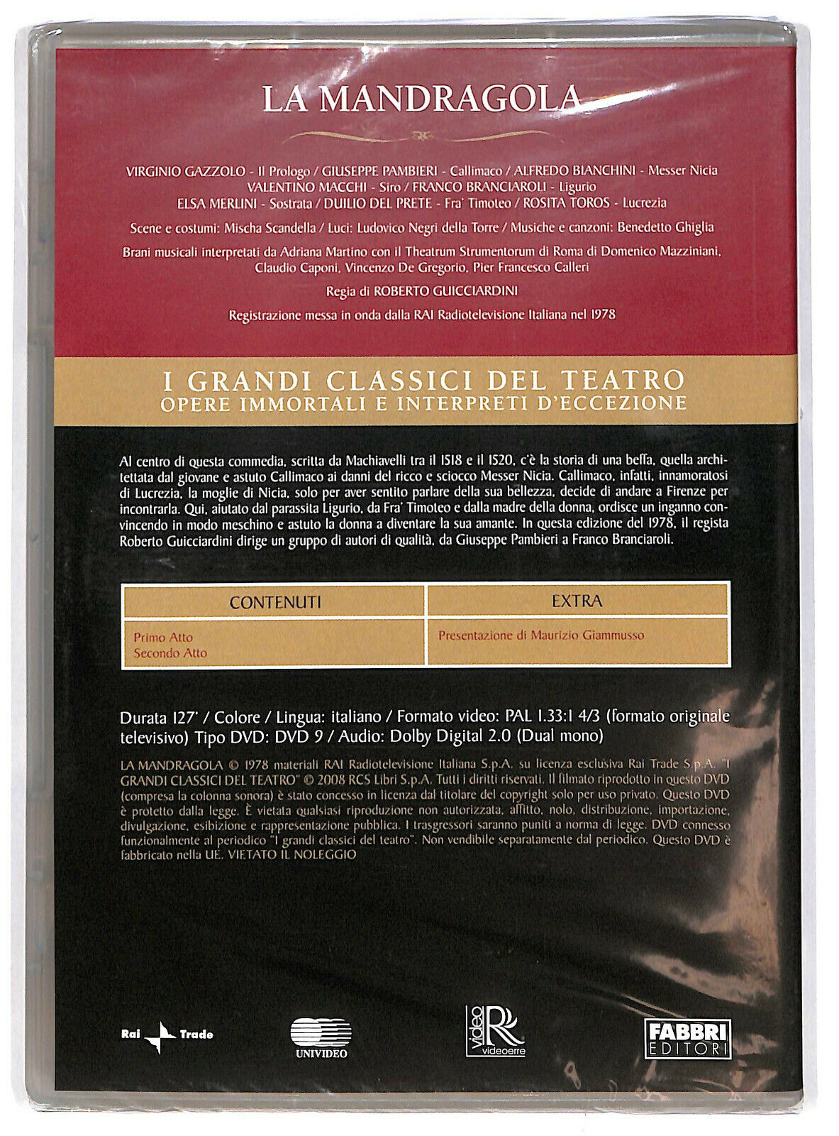 EBOND Grandi Classici Del Teatro La Mandragola Editoriale DVD DB706436