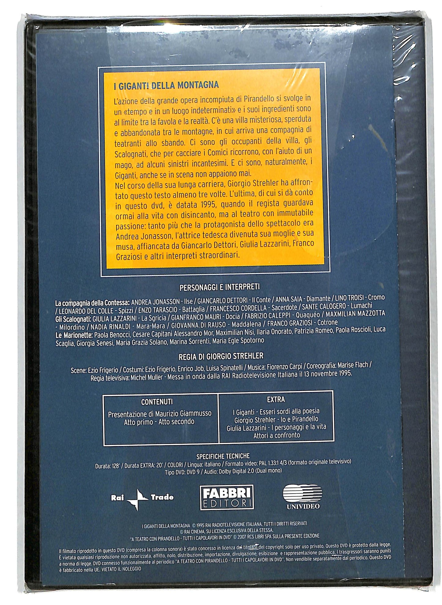EBOND A Teatro con Pirandello - I giganti della montagna EDITORIALE DVD DB706446