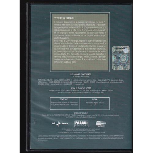 EBOND Vestire Gli Ignudi Editoriale a Teatro DVD DB707101