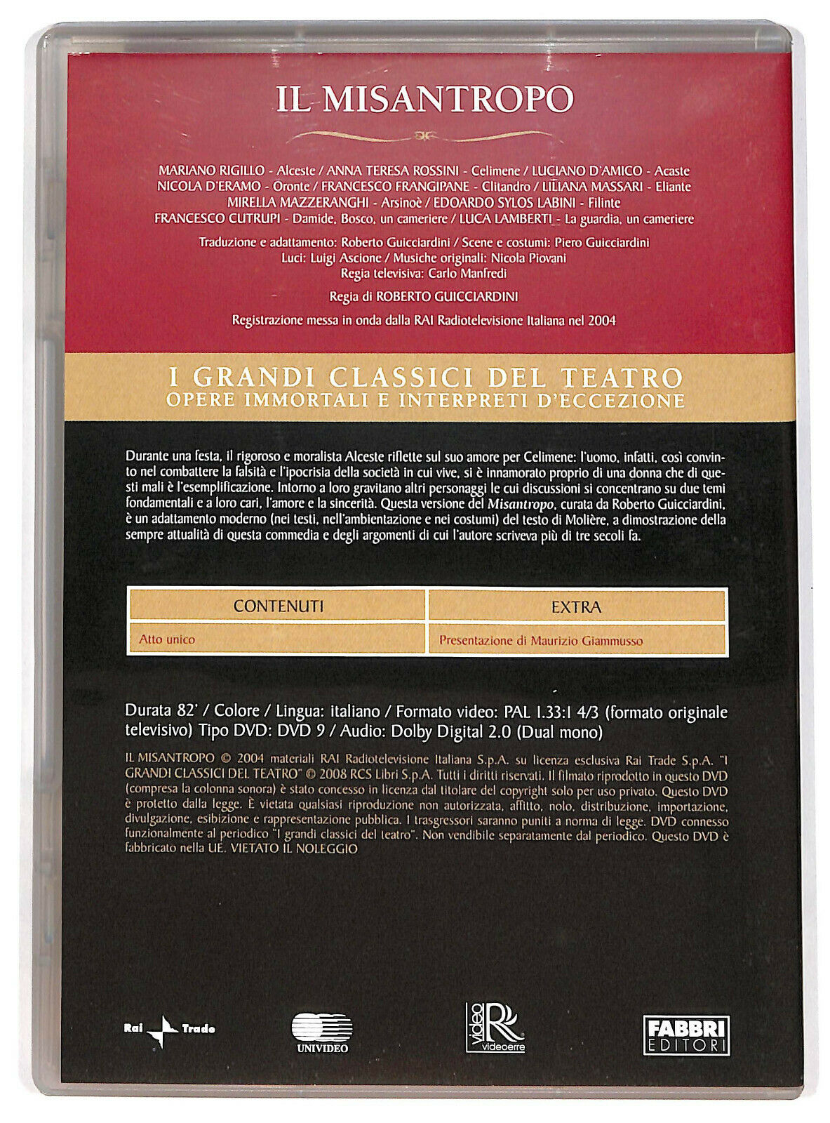 EBOND Grandi Classici Del Teatro - Il Misantropo Editoriale DVD DB707102