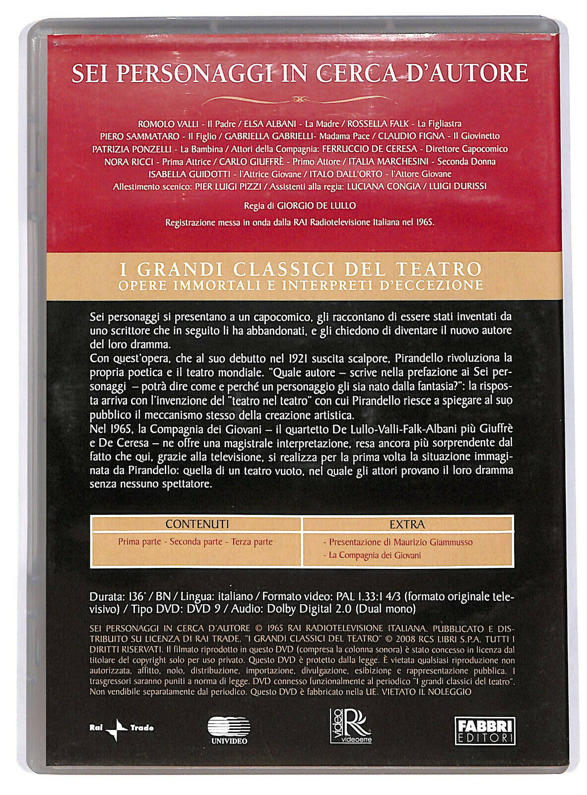 EBOND Sei Personaggi In Cerca D'autore Editoriale DVD DB707125