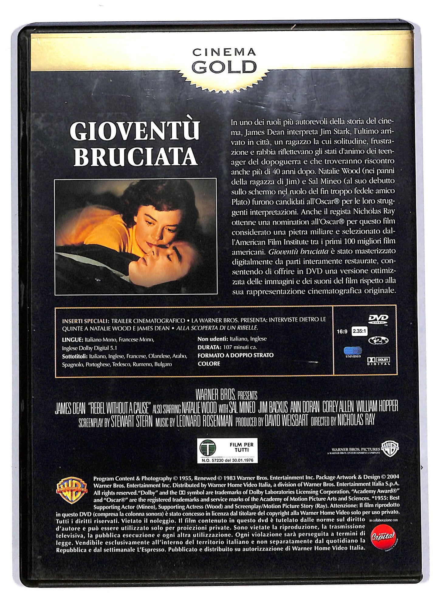 EBOND Gioventu bruciata EDITORIALE DVD DB707346