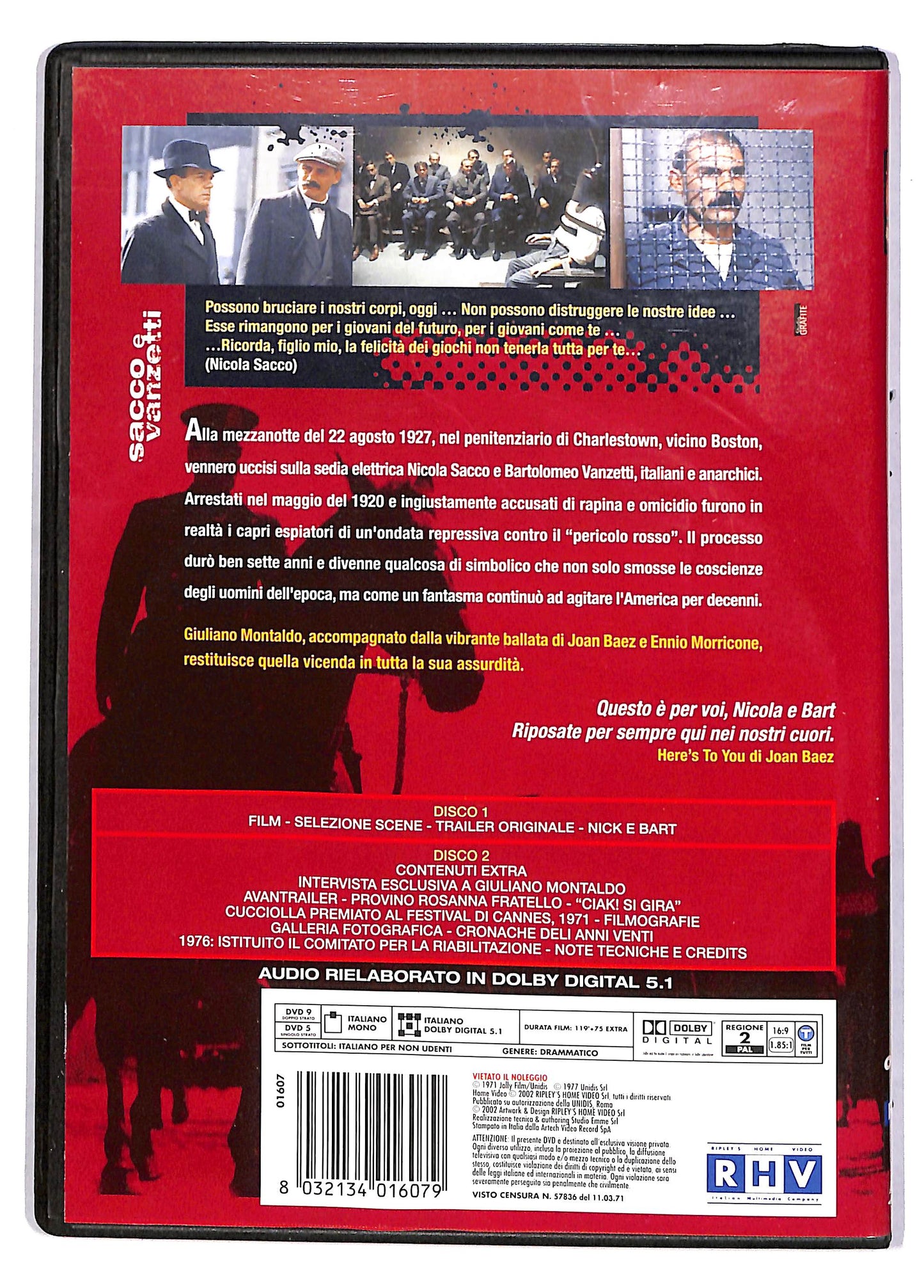 EBOND Sacco e Vanzetti Edizione Speciale DVD DB707404