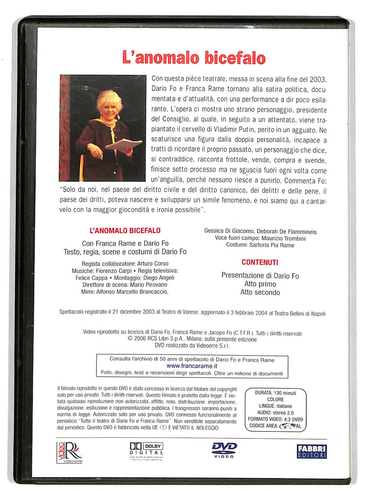 EBOND L'anomalo Bicefalo Editoriale DVD DB707417