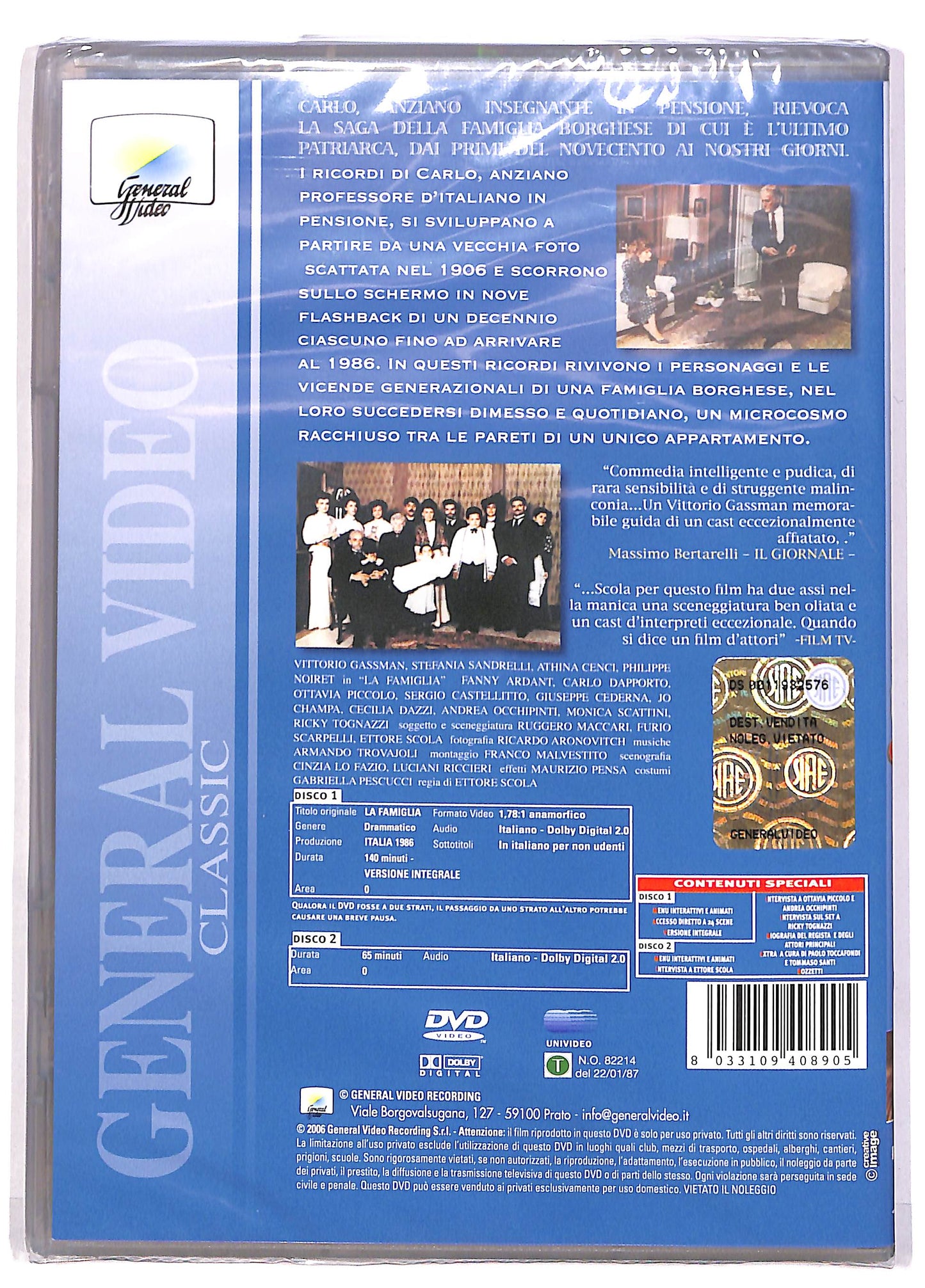 EBOND La Famiglia versione Integrale EDITORIALE DVD DB708401