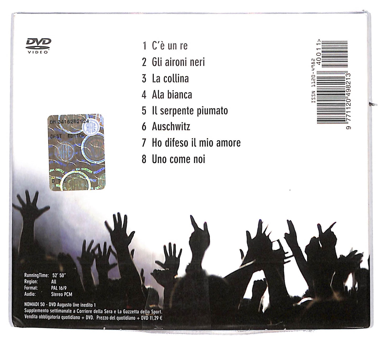 EBOND Augusto live inedito 1 Nomadi 50 vol.11 EDITORIALE DVD DB708616
