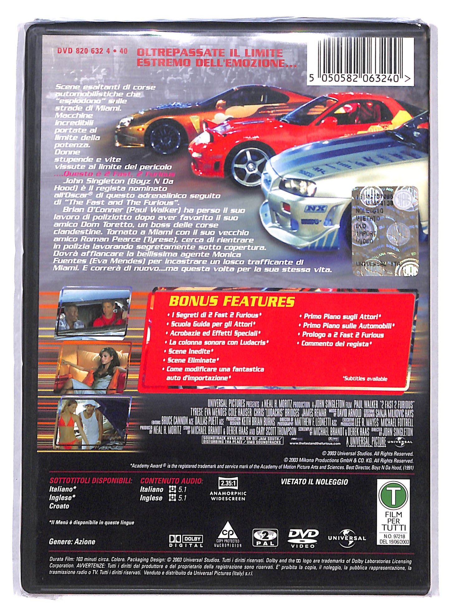 EBOND 2 Fast 2 Furious DVD DB708625