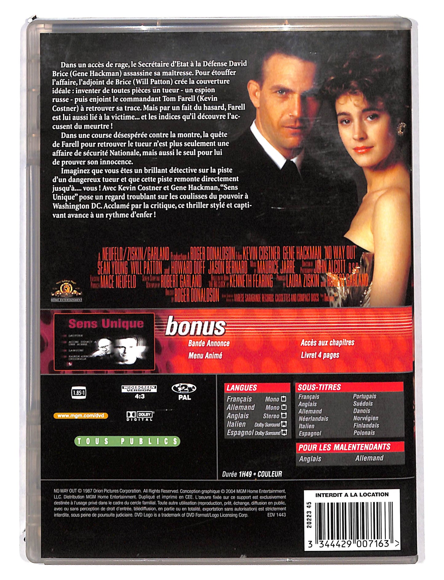 EBOND Sens unique Edizione Francia DVD DB709973