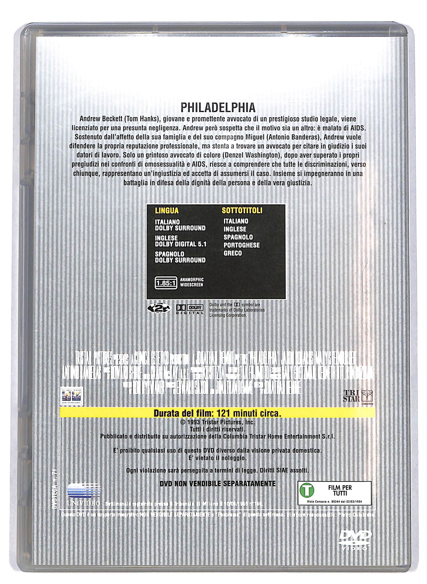 EBOND Philadelphia (film) EDITORIALE DVD DB710141