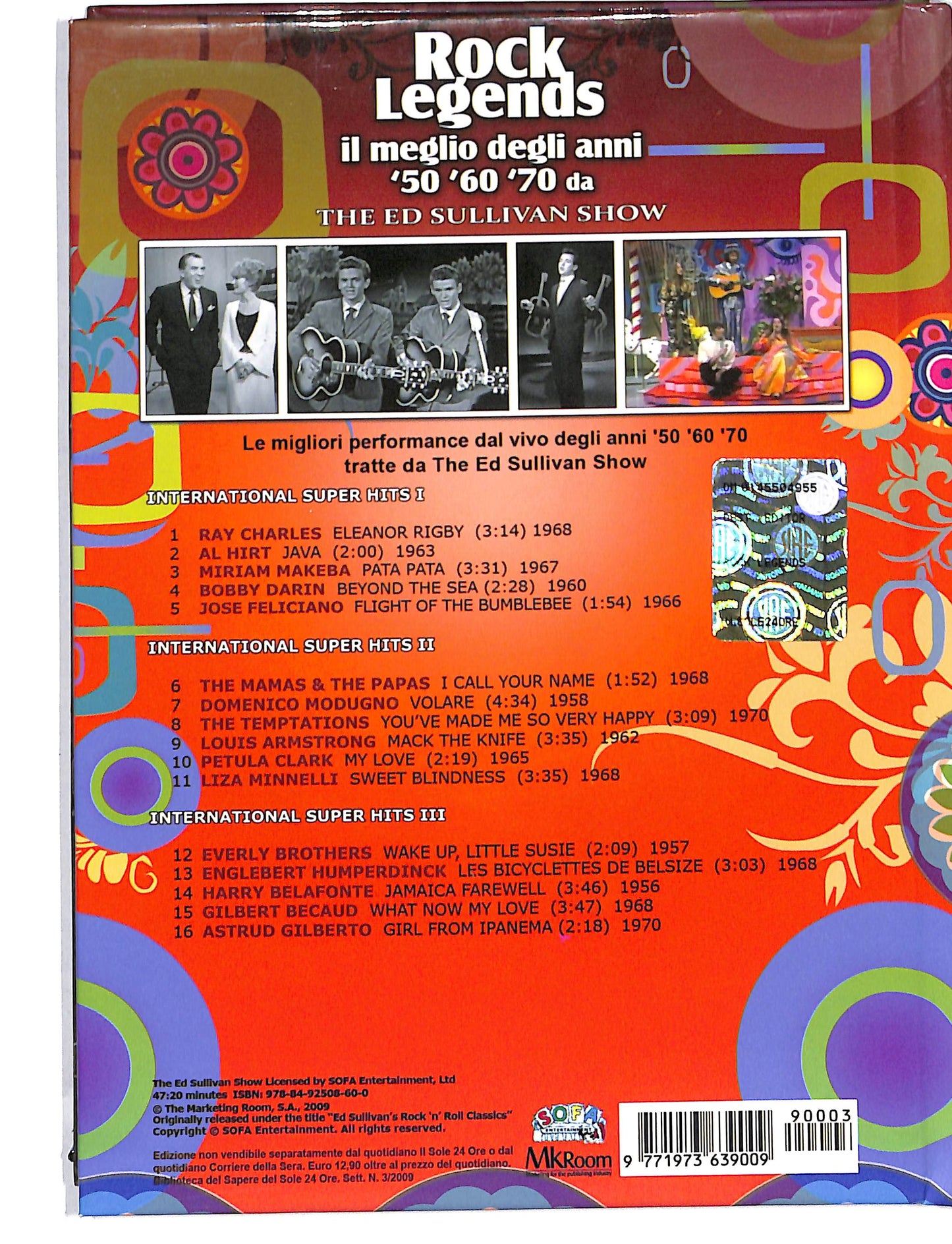 EBOND Rock Legends vol.3 anni 50,60,70 Digibook DVD DB710624