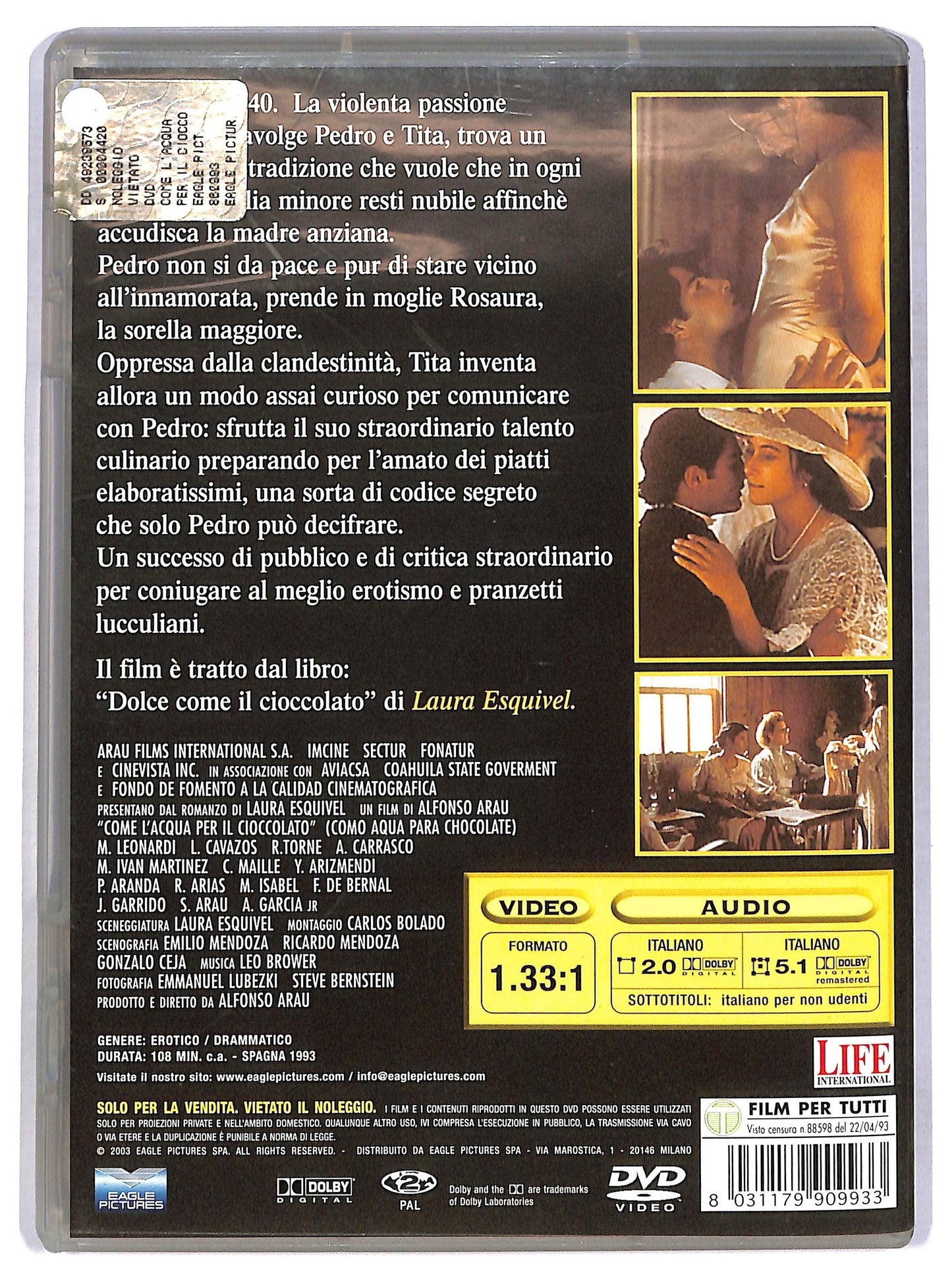 EBOND Come l'acqua per il cioccolato DVD DB710810