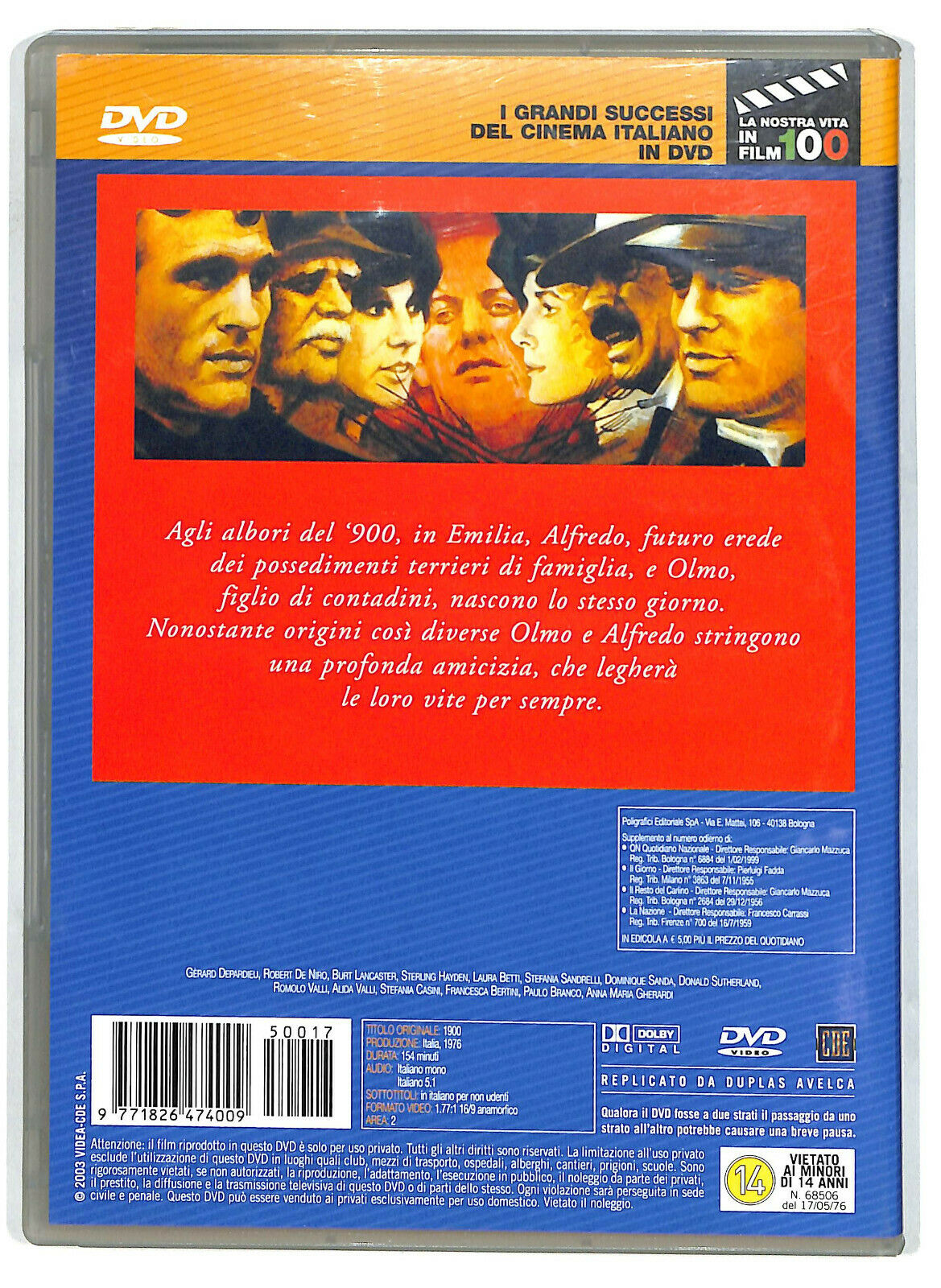 EBOND Novecento Atto I Editoriale DVD DB710814