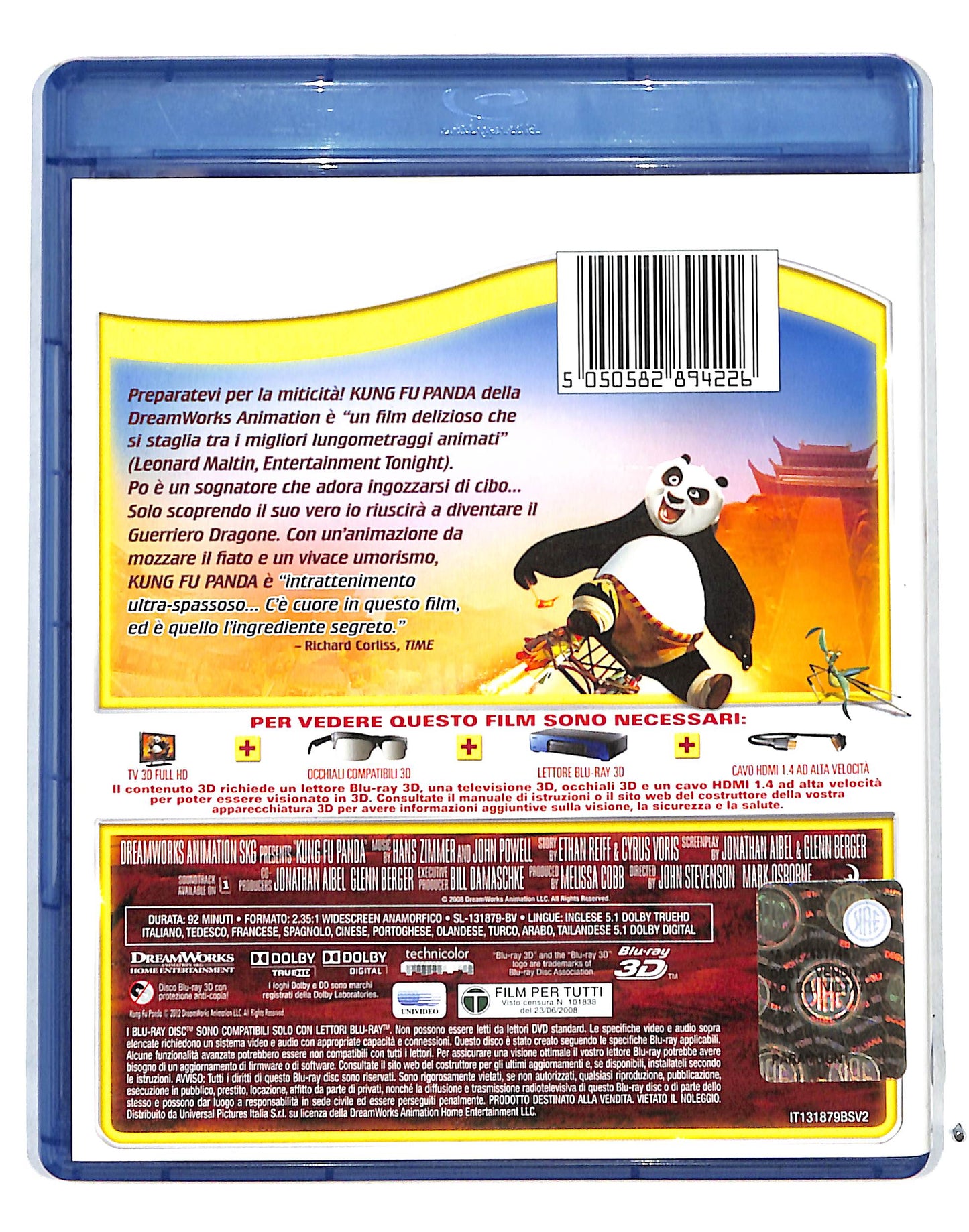 EBOND Kung fu panda BLURAY 3D BLURAY DB711603
