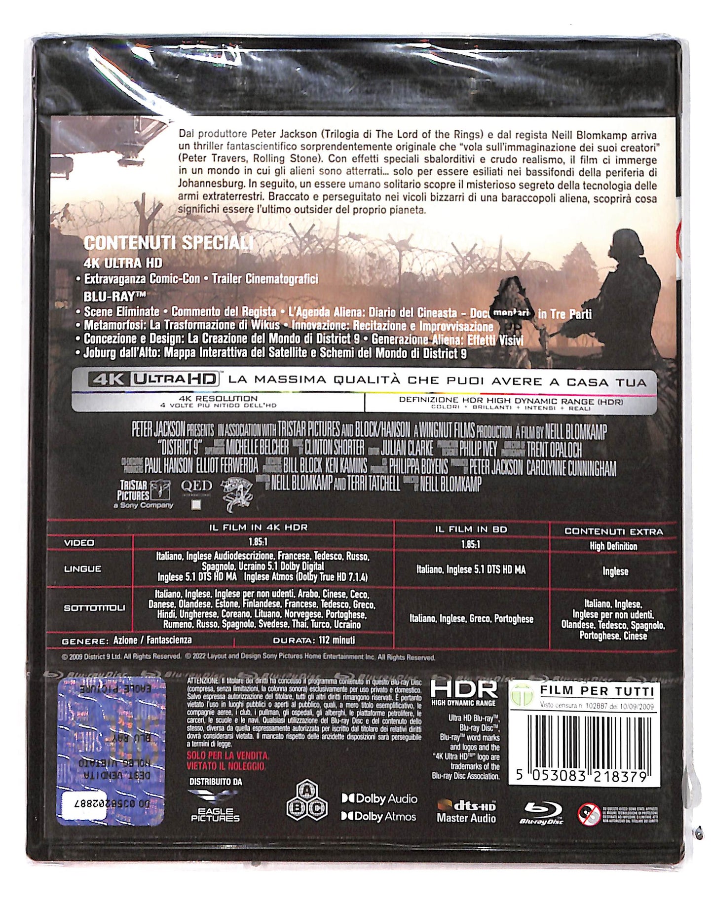EBOND District 9 4K ULTRA HD + BLURAY BLURAY DB711619