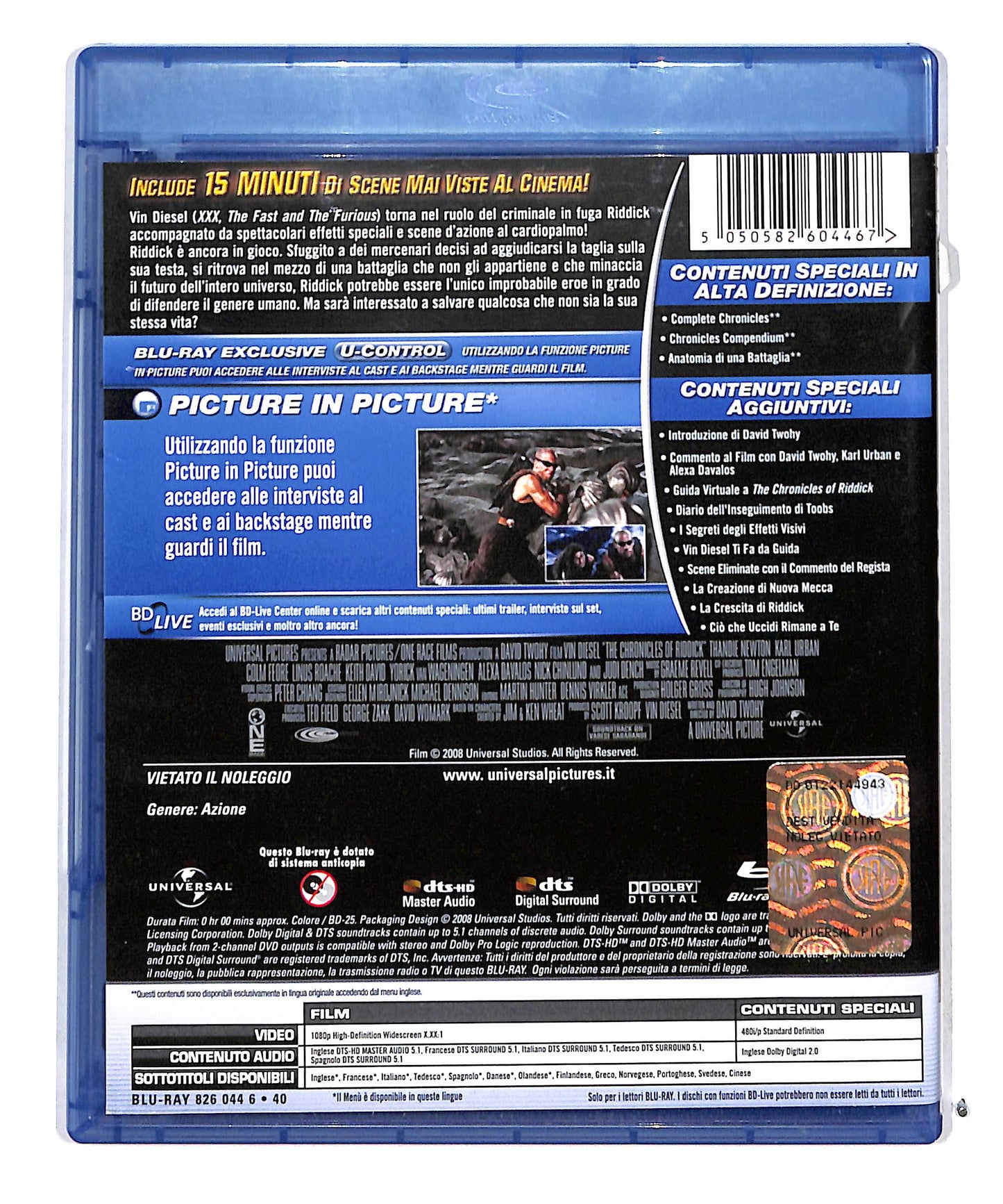 EBOND Riddick Director's cut BLURAY DB711655