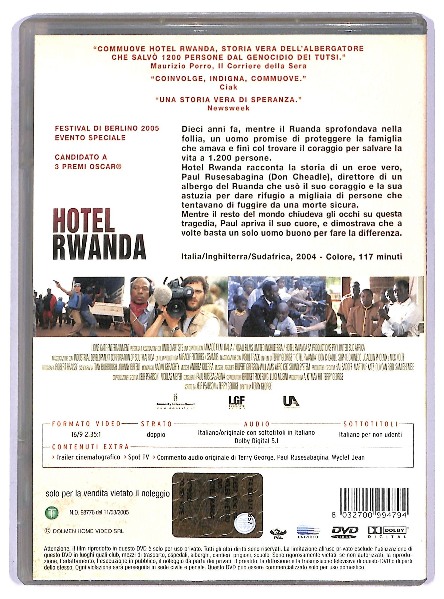 EBOND hotel rwanda DVD DB712345