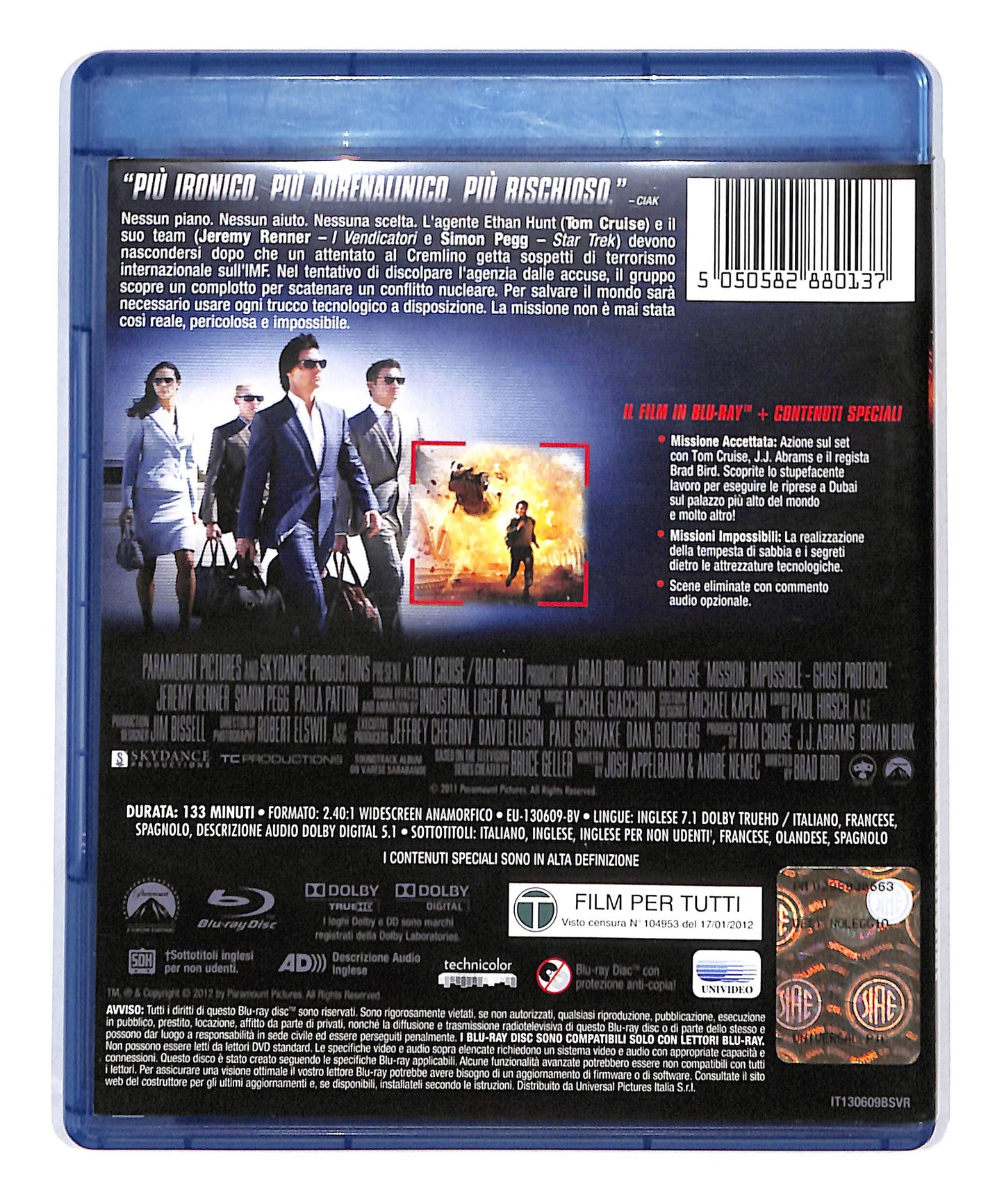 EBOND Mission Impossible Protocollo Fantasma NOLEGGIO BLURAY DB712701