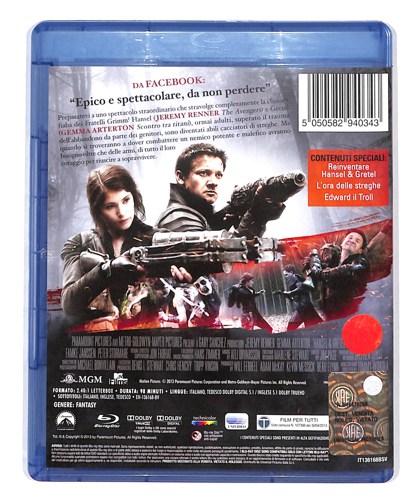 EBOND Hansel e Gretel cacciatori di streghe BLURAY DB712708